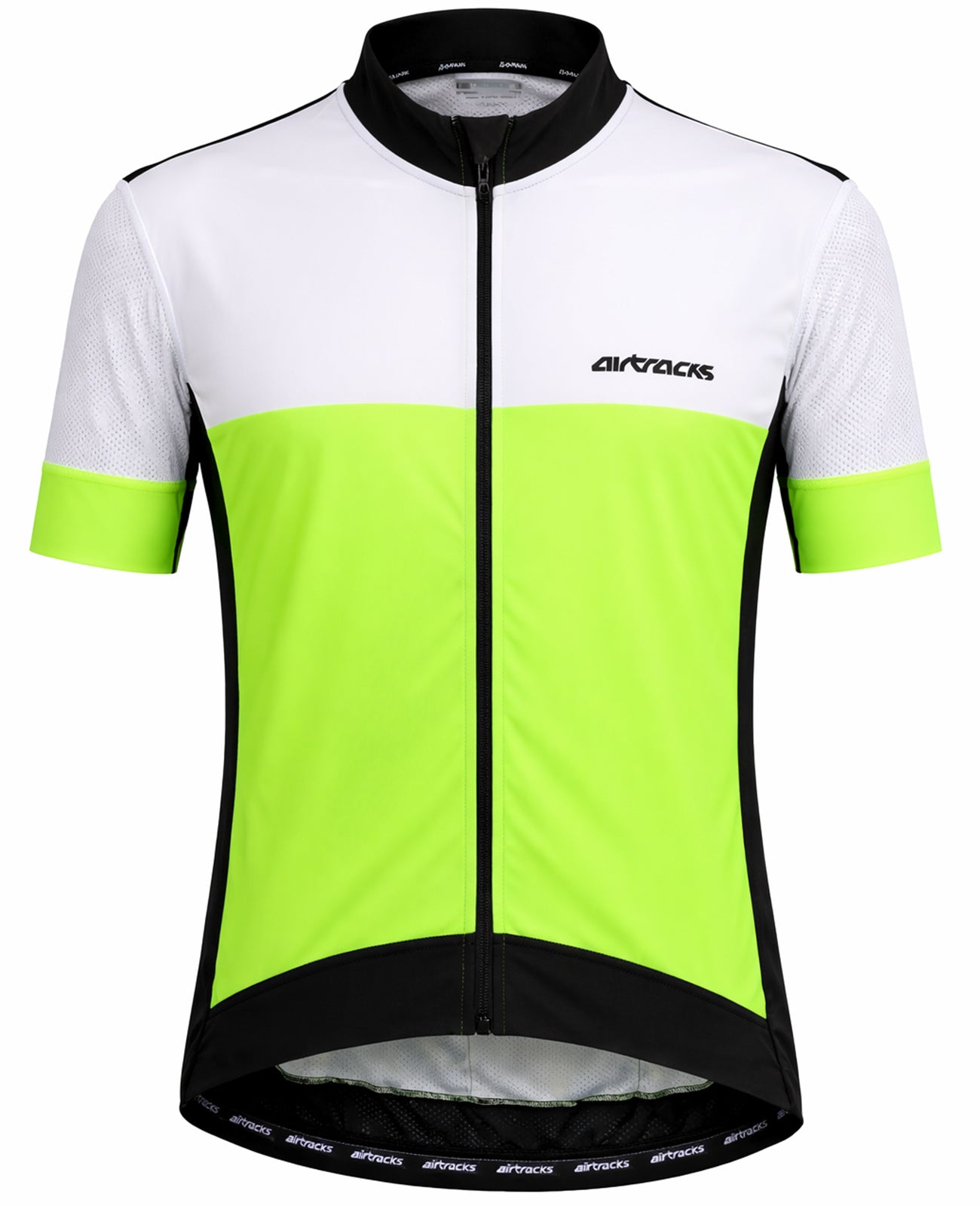 Heren fiets jersey short -sleeved fietstrui per team Line III neon wit