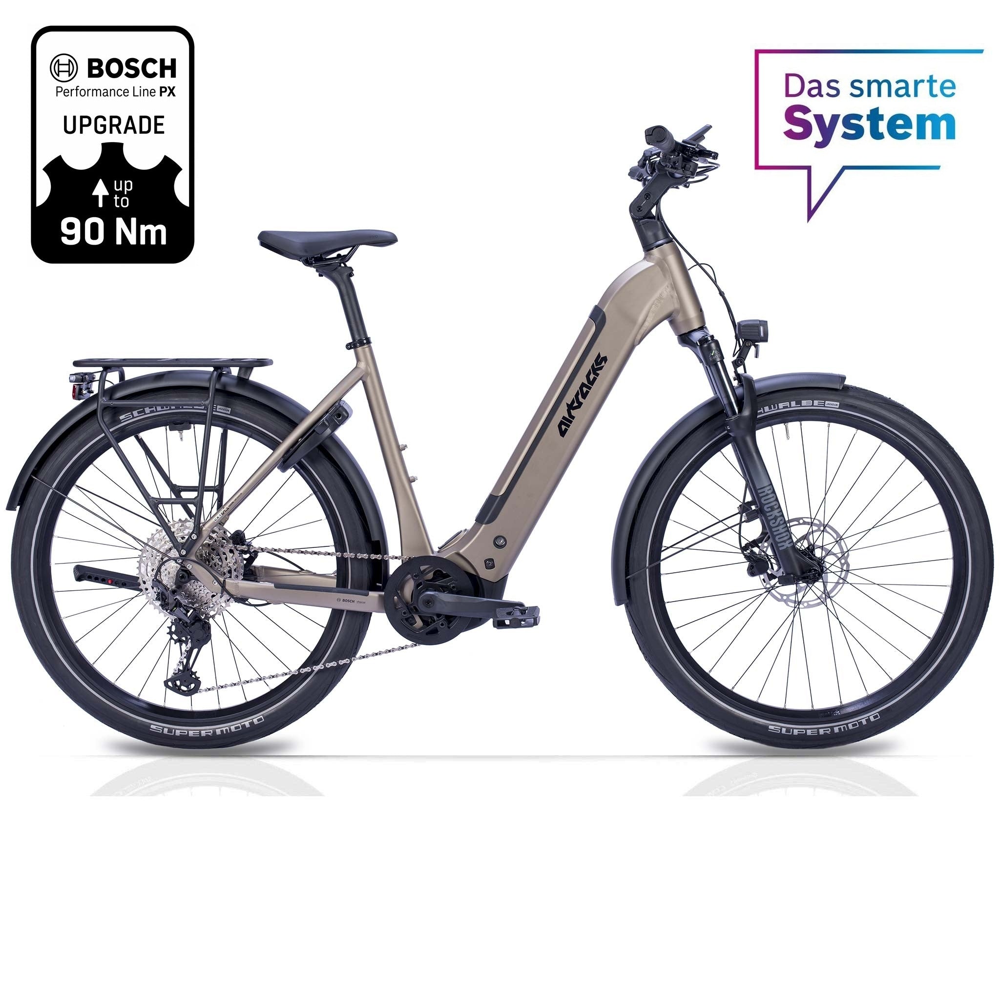 27,5" E-SUV VTT Velo électrique femme Wave LS TERRA CX1 BOSCH PERFORMANCE LINE PX Smart System POWERTUBE 800 Wh 12 x vitesses SHIMANO XT RD-M8100