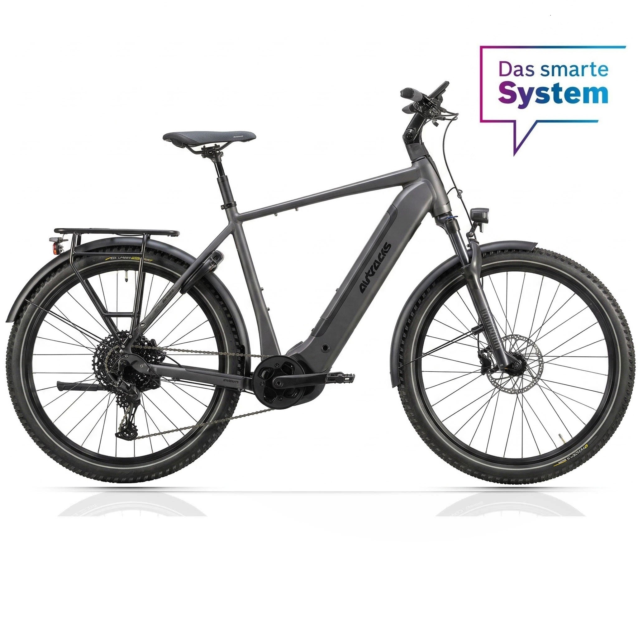 27,5" Herren E-SUV MTB TERRA CX2 BOSCH PERFORMANCE LINE PX Smart System POWERTUBE 600 Wh 12 x GANG SRAM SX EAGLE - Schwarz