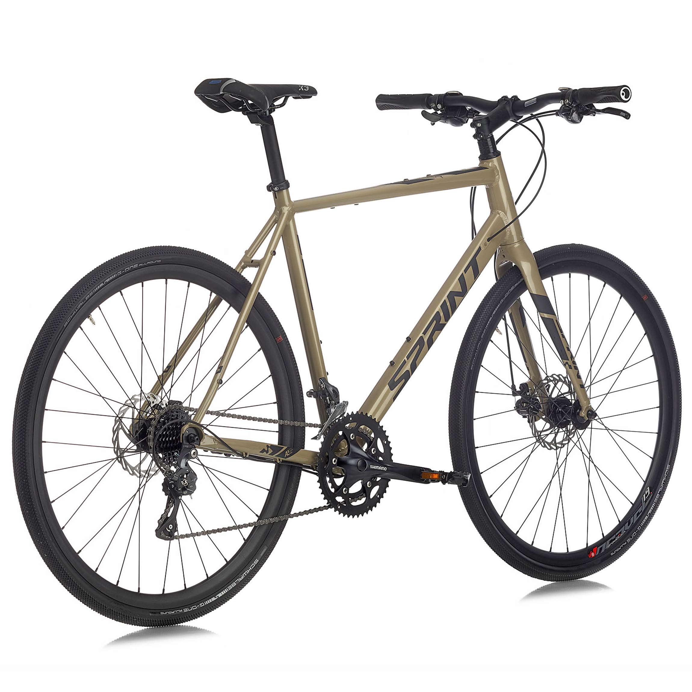28" Heren Gravel Bike WHISPER PLUS Flatbar Fiets – 2 x 8 versnellingen Shimano Claris RD-R2000