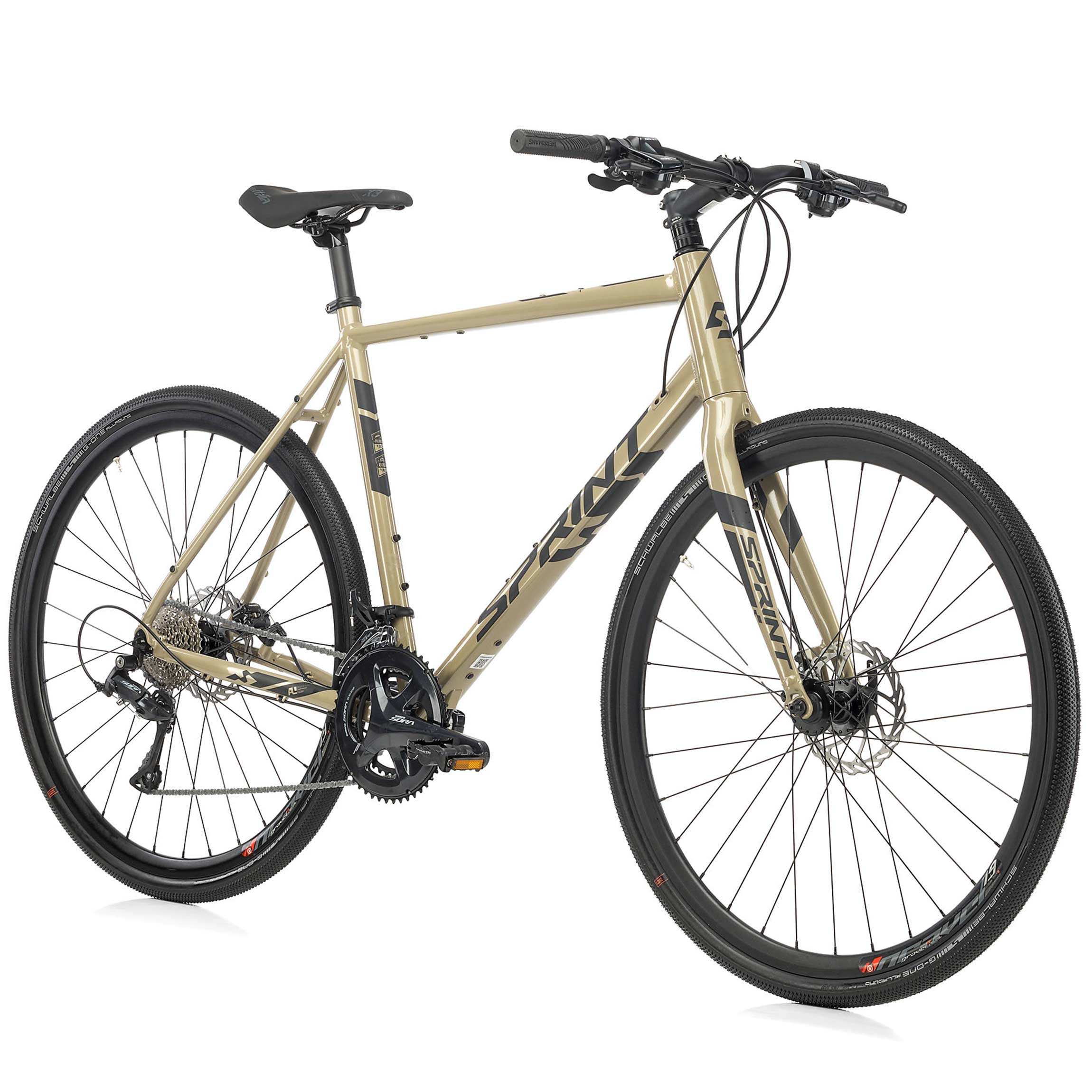 28" Herren Gravel Bike WHISPER URBAN PLUS Flatbar Fahrrad 2 x 9 Gang Shimano SORA RD-R3000 Beige