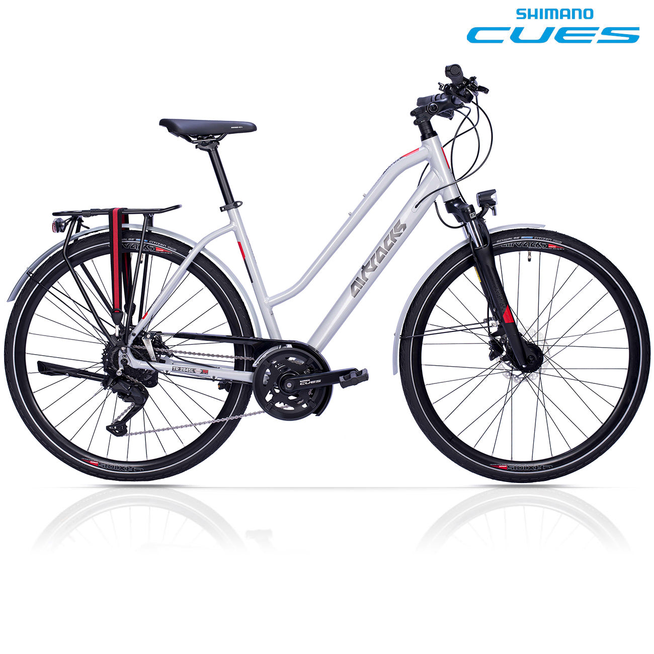 28" Bicicletta trekking donna TR.2845L 2 x 9 velocità SHIMANO CUES RD-U3020-9