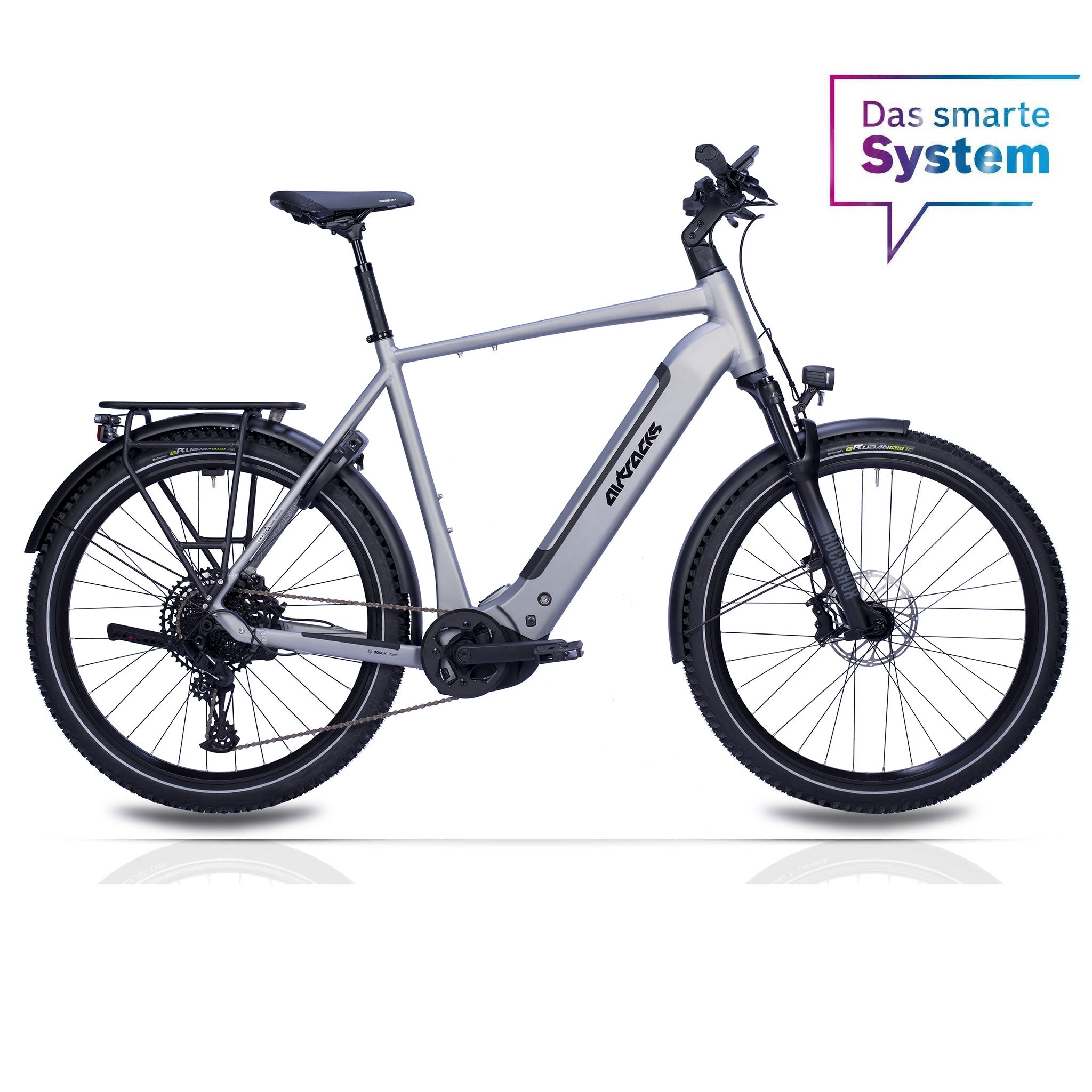 27.5" Men's E-SUV MTB TERRA CX2 BOSCH PERFORMANCE LINE PX Smart System POWERTUBE 600 Wh 12-Speed SRAM SX EAGLE Grey