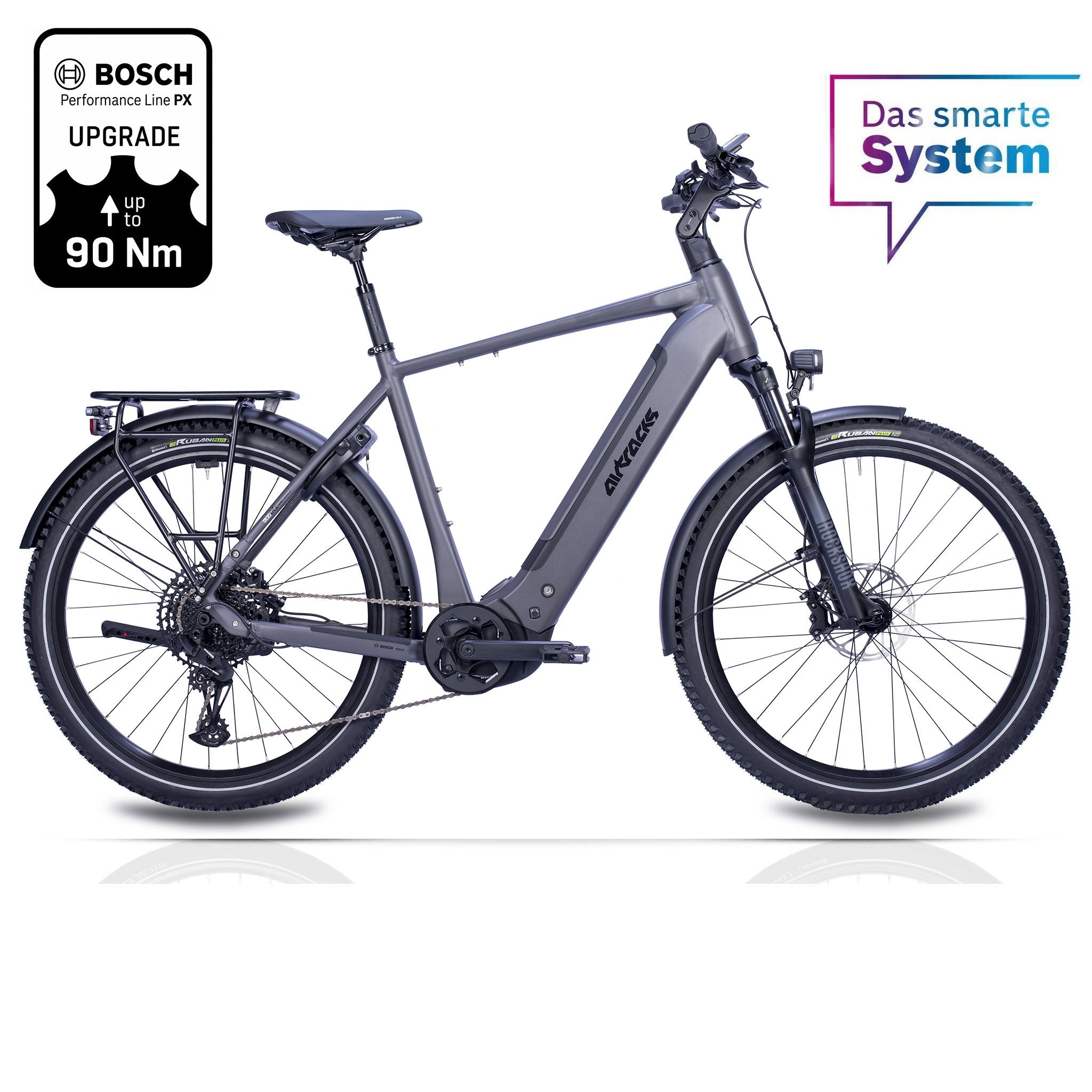 27,5" VTT E-SUV électrique TERRA CX2 BOSCH PERFORMANCE LINE PX Smart System POWERTUBE 600 Wh 12 VITESSES SRAM SX EAGLE - Noir