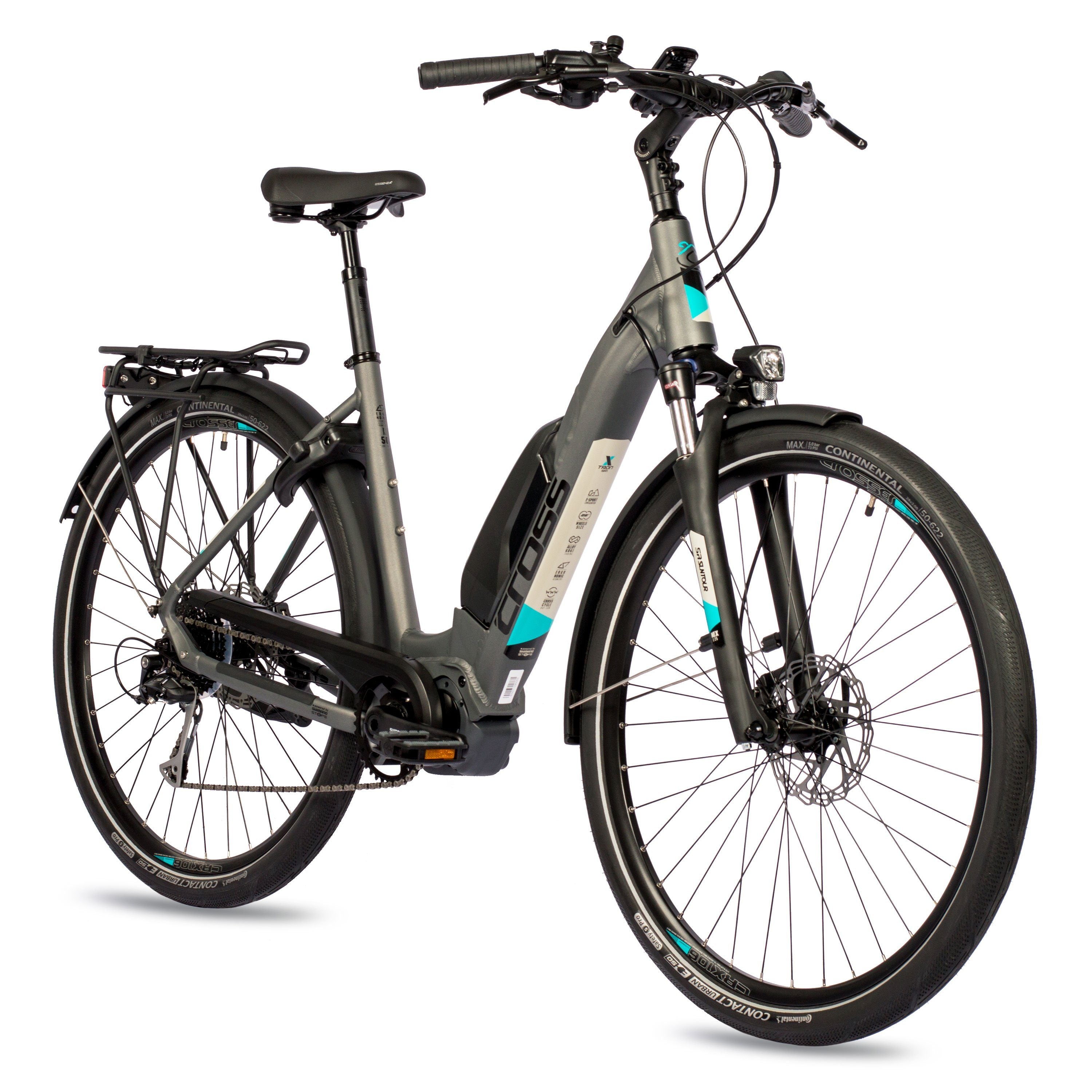 28" Bicicletta da trekking elettrica LS WAVE X-Tron SR1 SHIMANO STEPS E-6100 504 Wh 9 VELOCITÀ SHIMANO ALIVIO