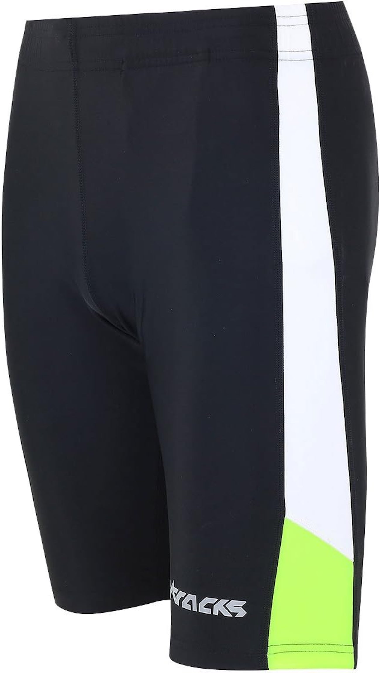 Pantalon de course masculin court néon noir