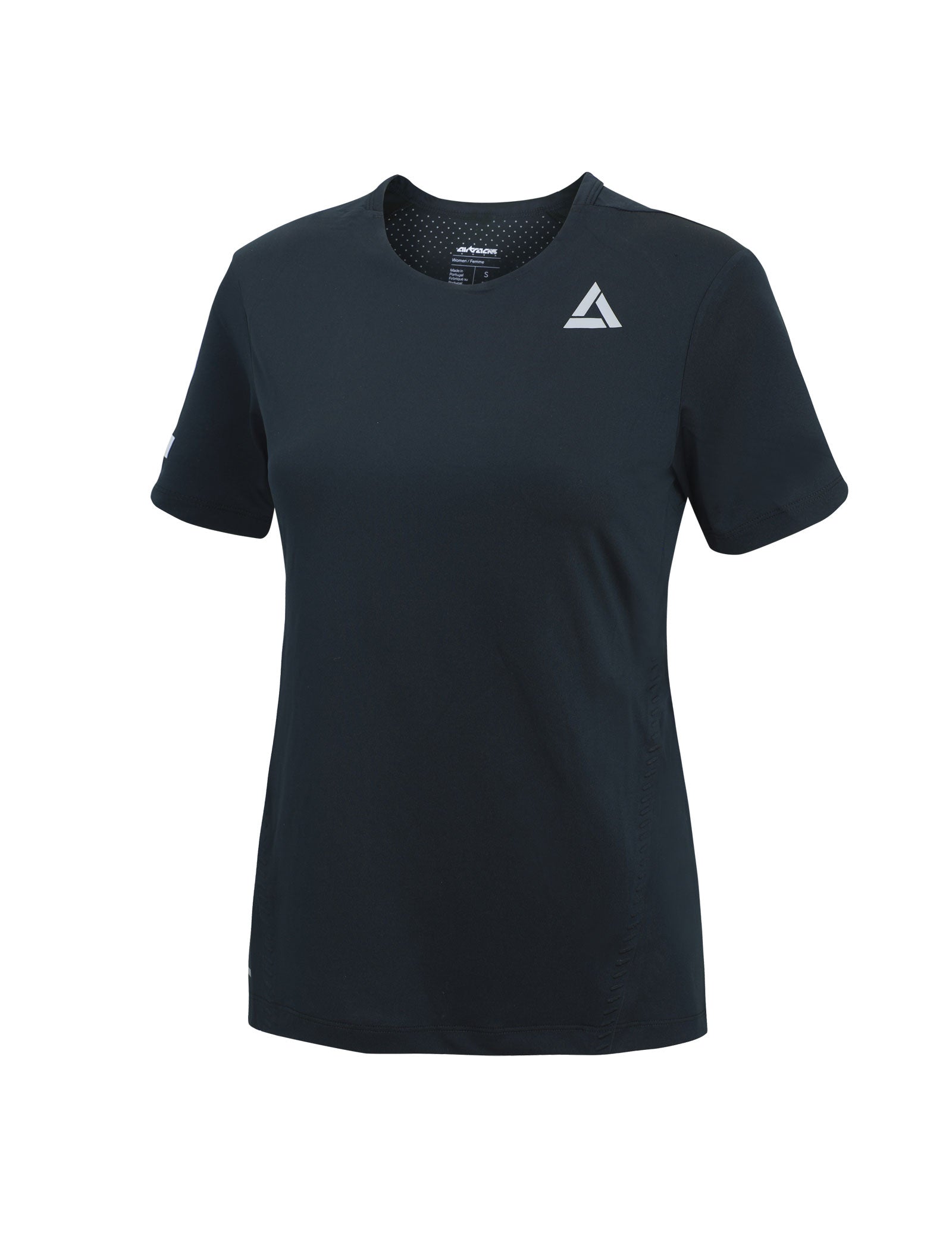 Dames functioneel hardloopshirt korte mouw Pro Line zwart