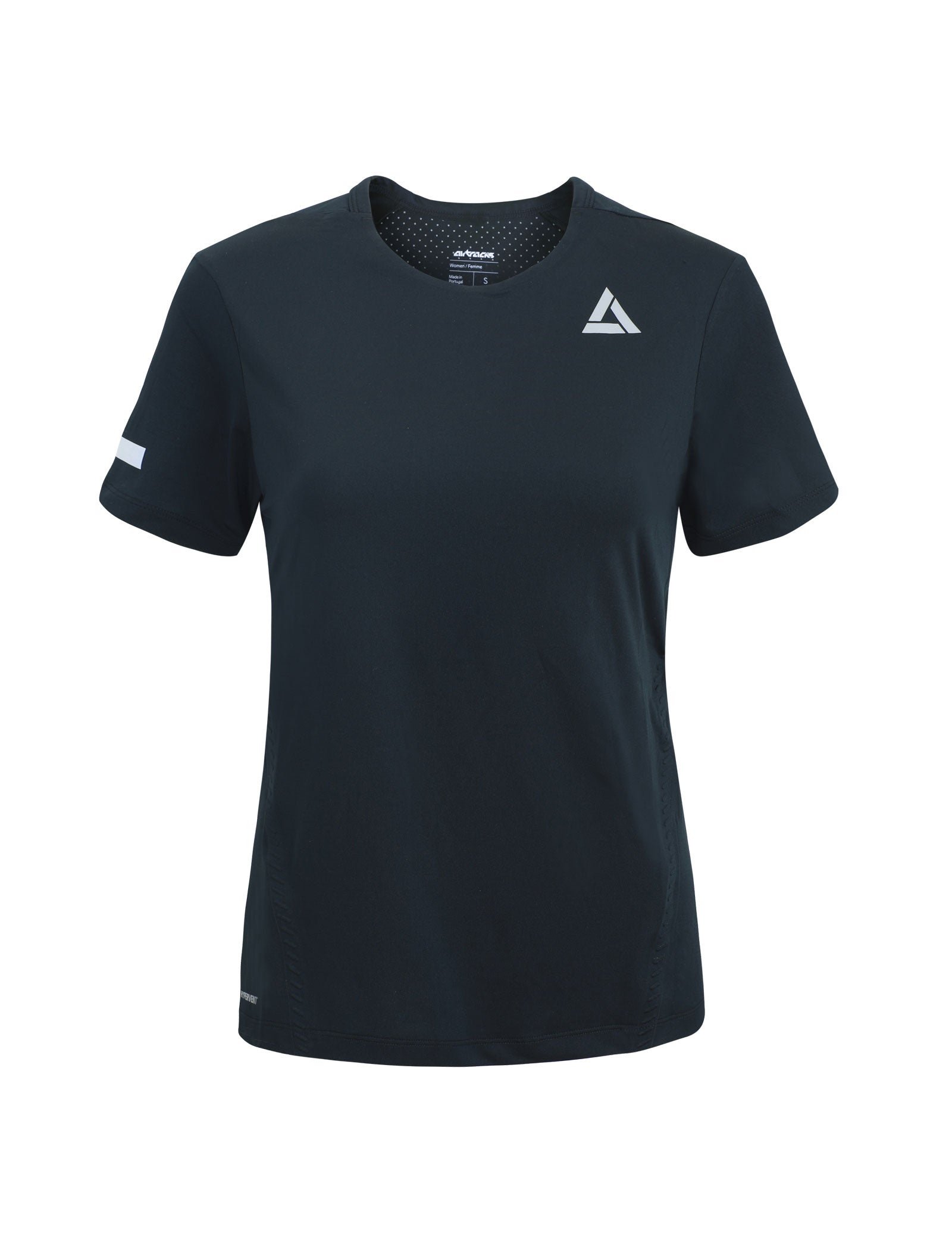 Dames functioneel hardloopshirt korte mouw Pro Line zwart