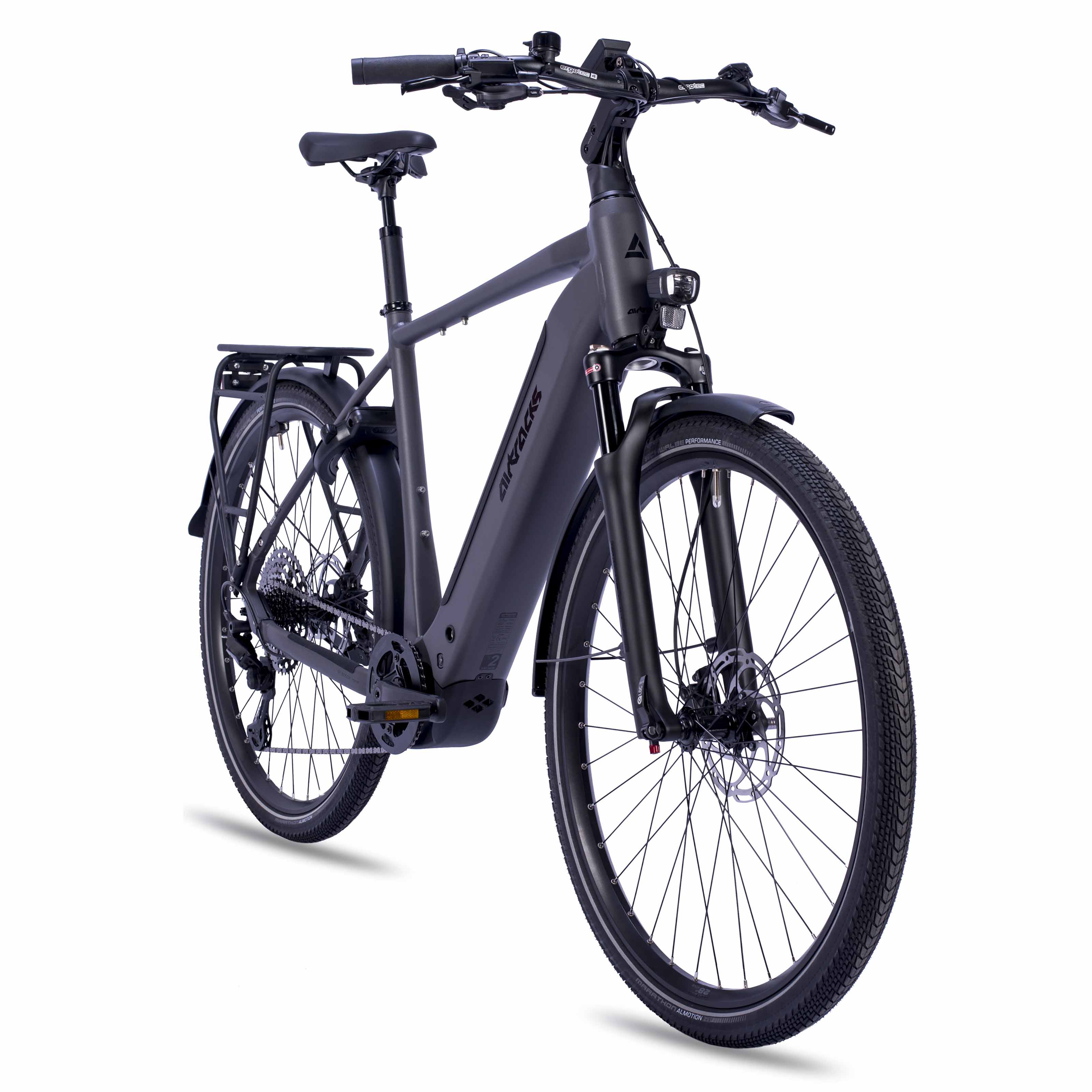 28" Men's E-Bike Trekking Bicycle TERRA TR1 BOSCH Performance Line PX Smart System POWERTUBE 800 Wh 11-speed SHIMANO XT RD-M8130 SGS Black