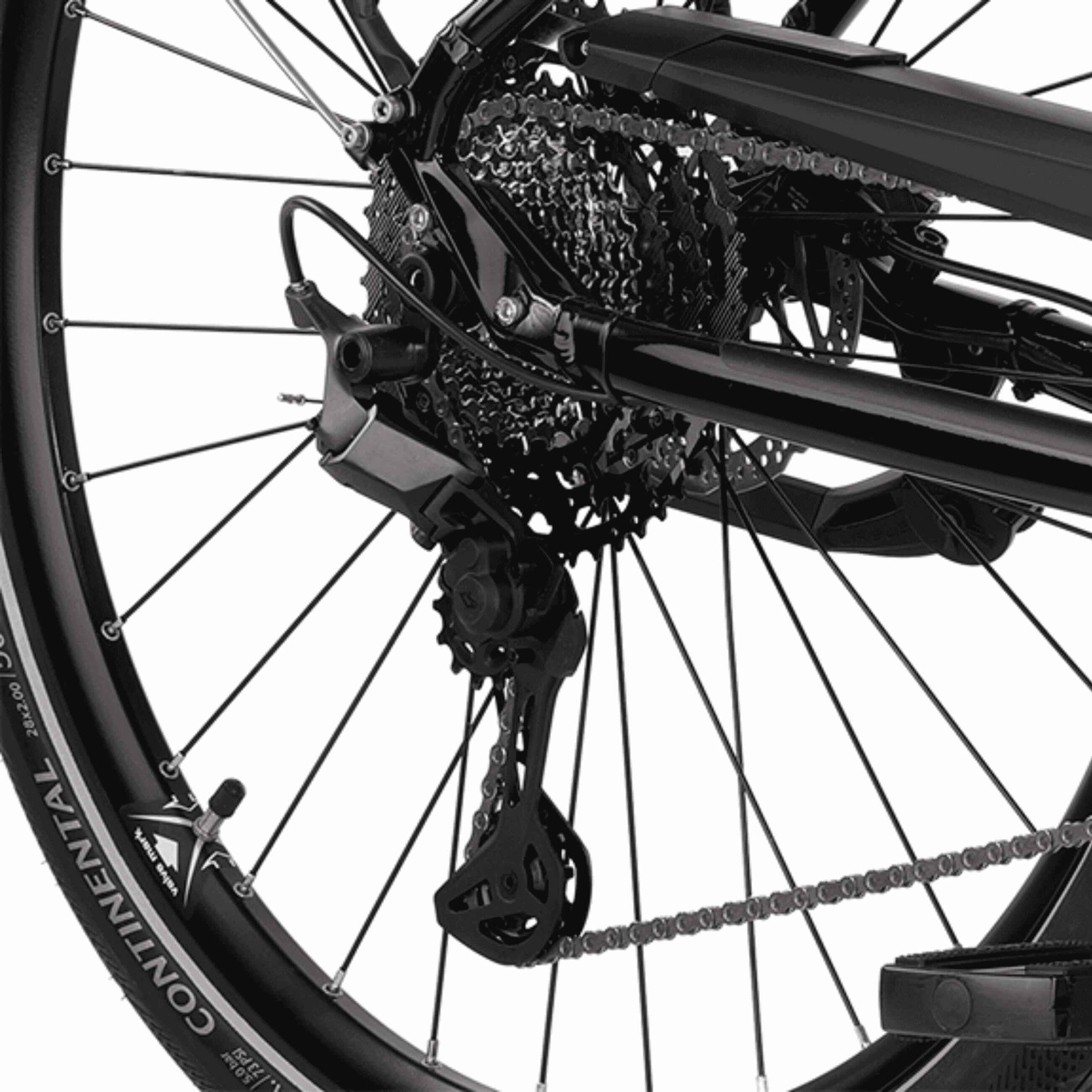 28" DAMES E-BIKE LS TREKKINGFIETS E-TOURING 12.9 STADSFIETS SHIMANO STEPS E7000 504 WH 11 VERSNELLINGEN SHIMANO XT RD-M8130 SGS