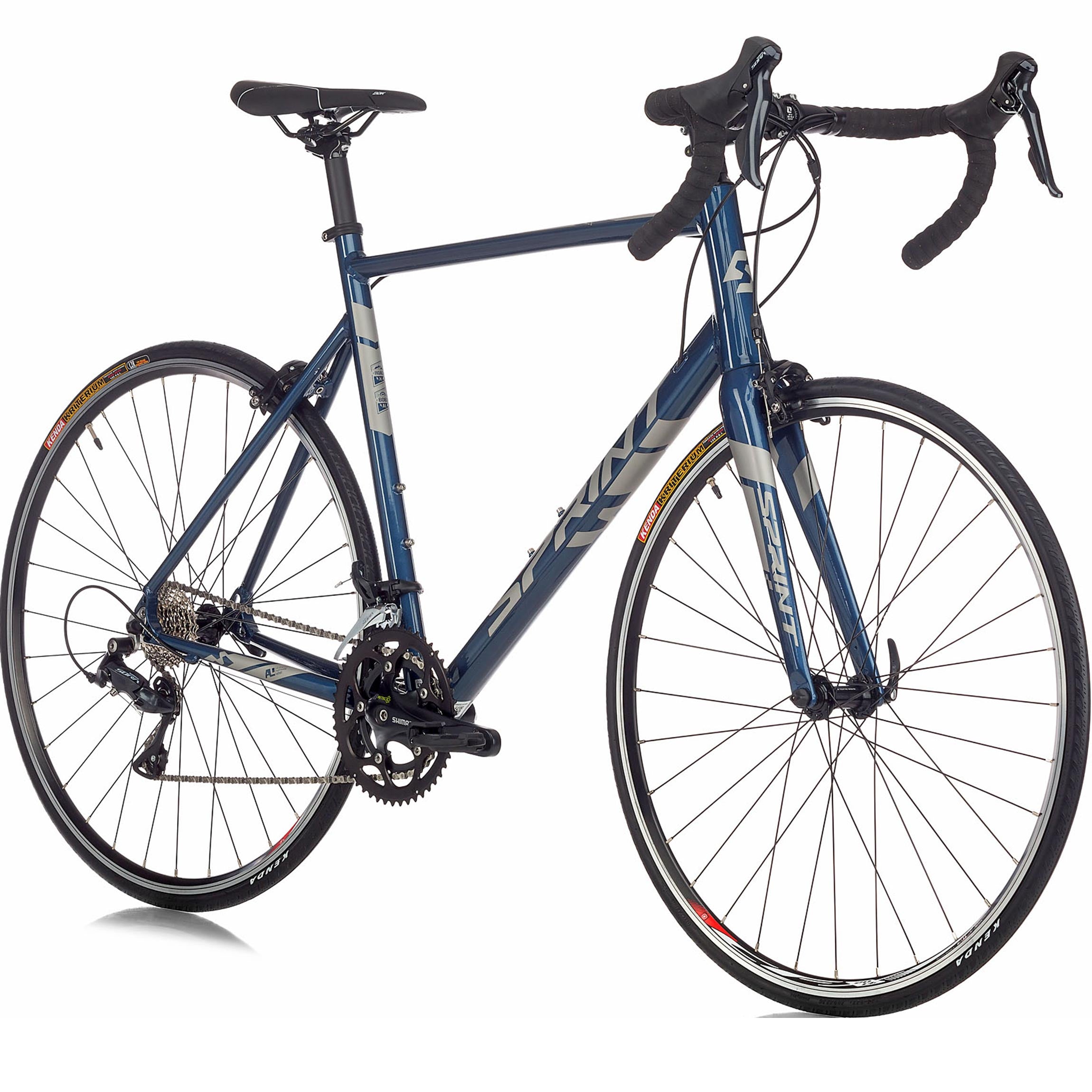 28" Bicicletta da corsa uomo SPRINT MONZA ELITE 28 forcella in carbonio, cambio 2 x 9 velocità SHIMANO SORA RD-R3000 blu / nero