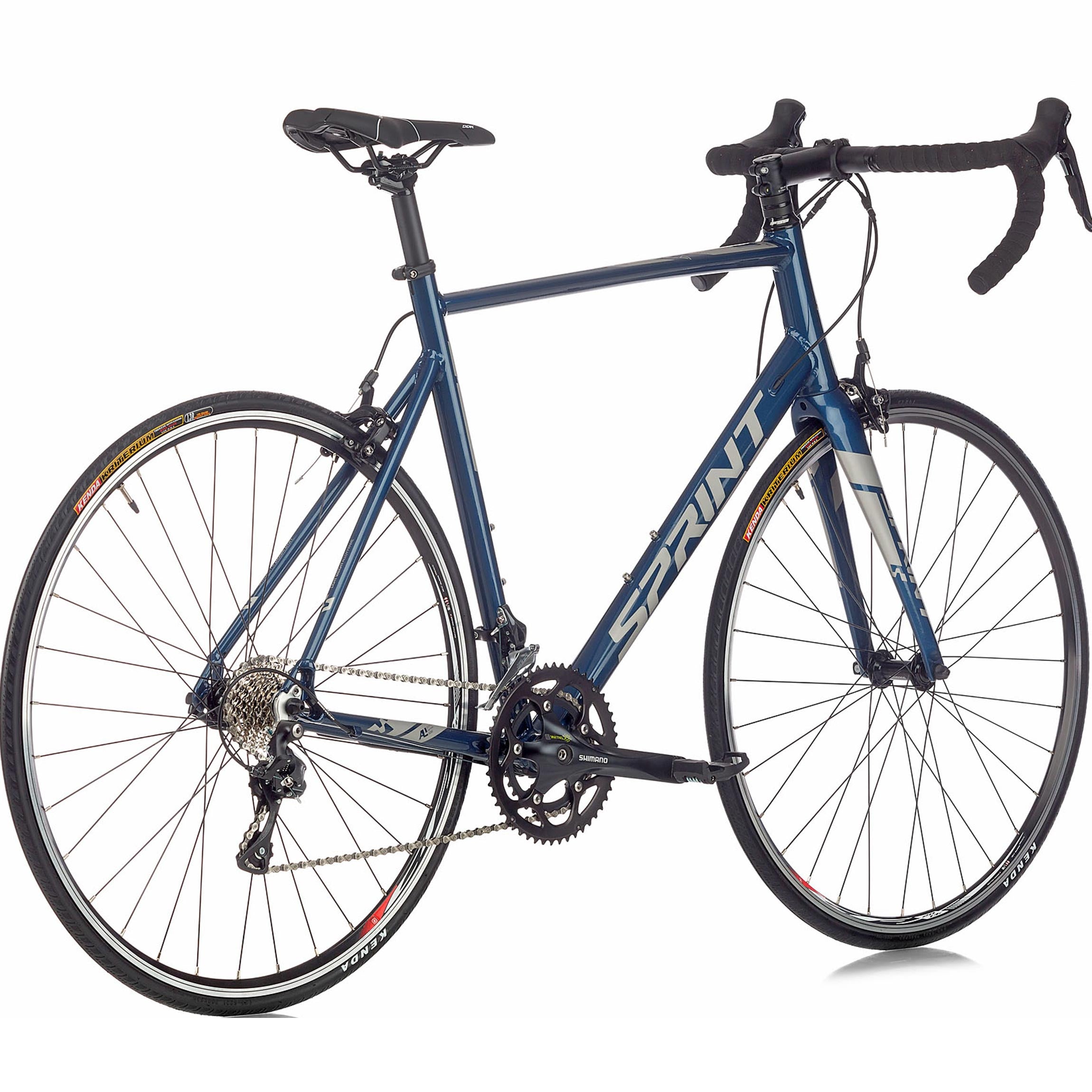 28" Bicicletta da corsa uomo SPRINT MONZA ELITE 28 forcella in carbonio, cambio 2 x 9 velocità SHIMANO SORA RD-R3000 blu / nero