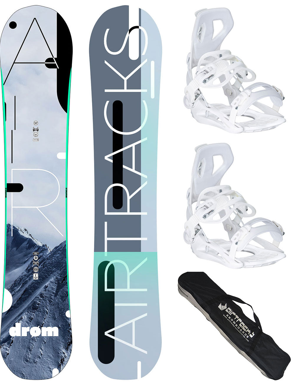 Dames Snowboardset Board Drom Rocker + Binding Master W M + Tas SB