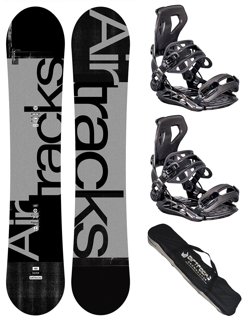 Set Snowboard da Uomo: Tavloa Silver Extra Wide + Attacchi Master L + Borsa SB