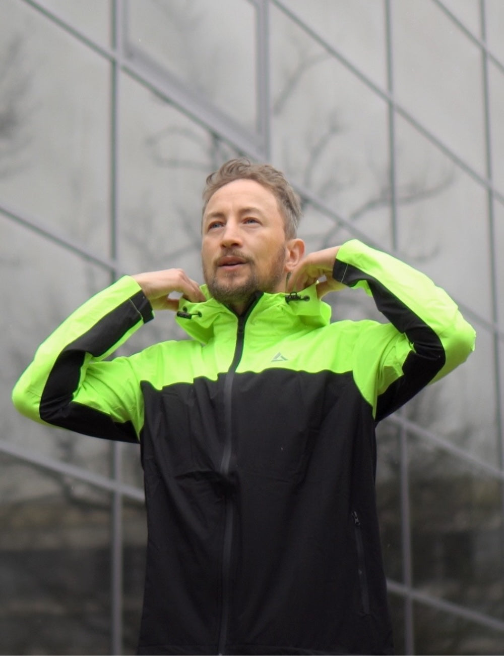 Giacca da pioggia set da uomo + pantaloni da corsa thermo a lungo