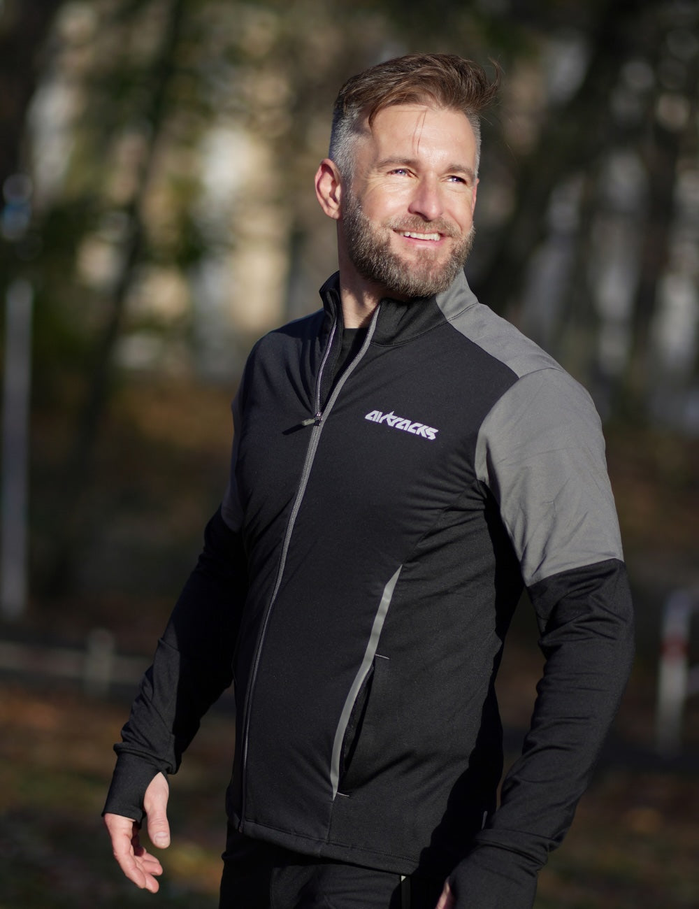 Uomini inverno il set di thermo in esecuzione + team di pantaloni che corre per