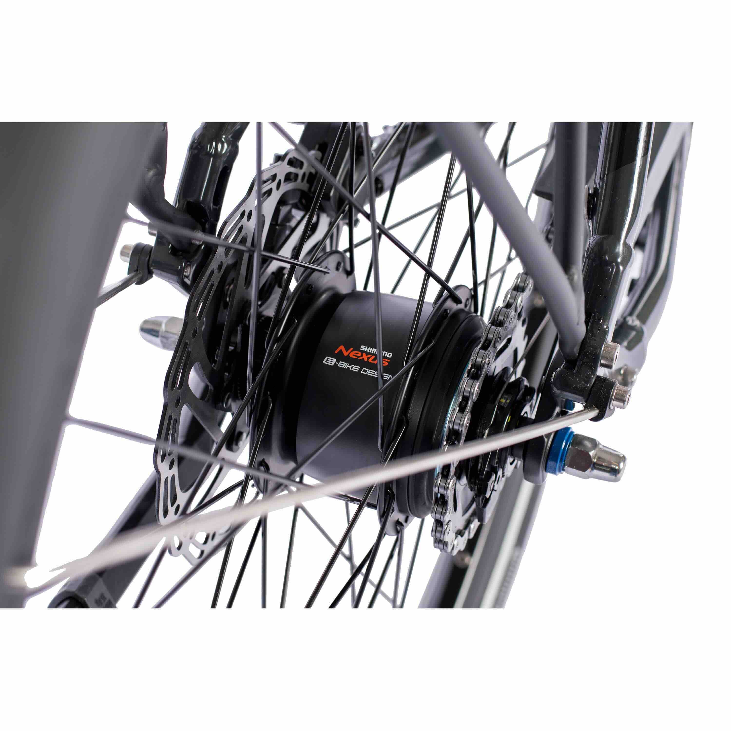 28 pollici di biciclette e-bike in bicicletta LS Wave X-Tron SR2 Shimano Passi E-5000 418Wh 5 Gear Shimano Nexus Inter