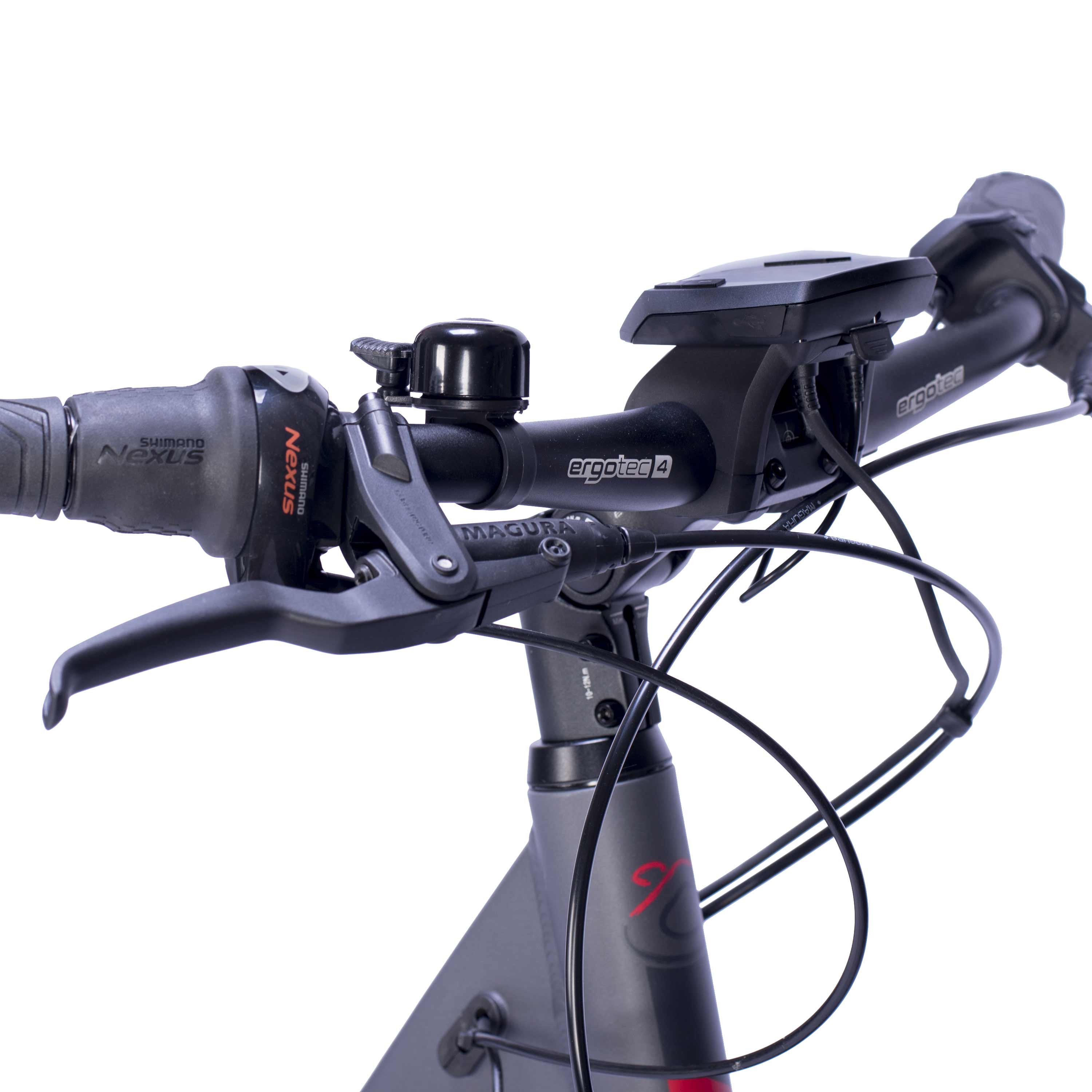 28" E-Bike Stadsfiets V-Tron RACK BOSCH ACTIVE LINE PLUS 400 Wh 7 VERSNELLINGEN SHIMANO NEXUS ACHTERUITTRAPREM