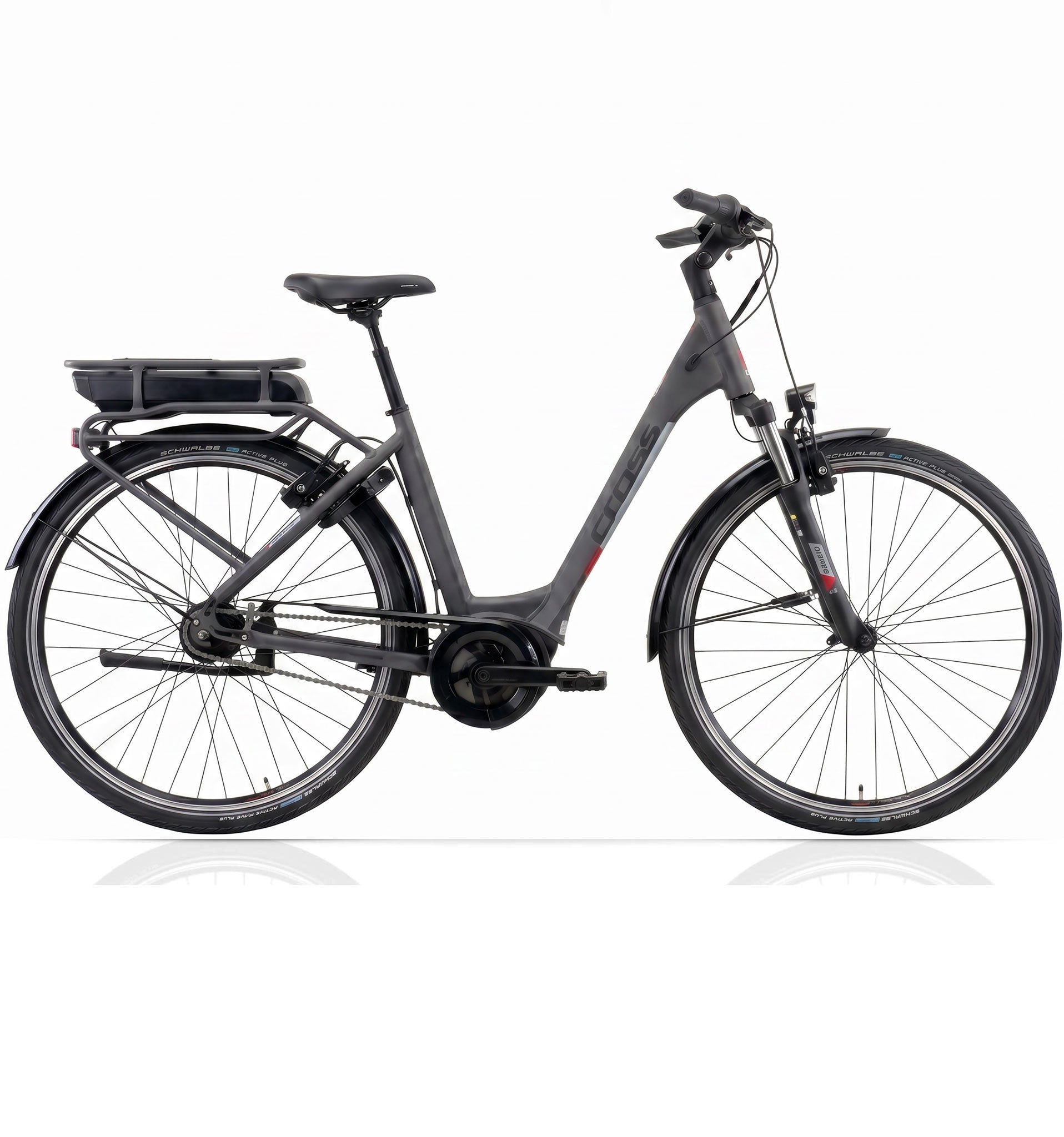 28" Bicicleta eléctrica de ciudad V-Tron RACK BOSCH ACTIVE LINE PLUS 400 Wh 7 velocidades SHIMANO NEXUS freno de contrapedal trasero