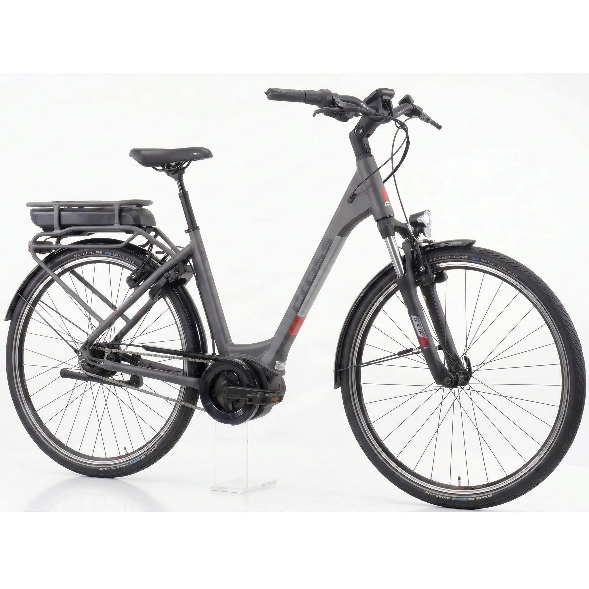 28" E-Bike City Fahrrad V-Tron RACK BOSCH ACTIVE LINE PLUS 400 Wh 7 GANG SHIMANO NEXUS RÜCKTRITTBREMSE Schwarz