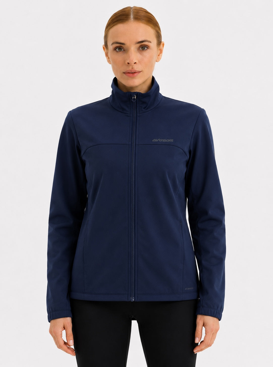 Chaqueta de invierno para mujer bicicleta-correr Softshell Thermojacke Línea Comfort Activa Negro