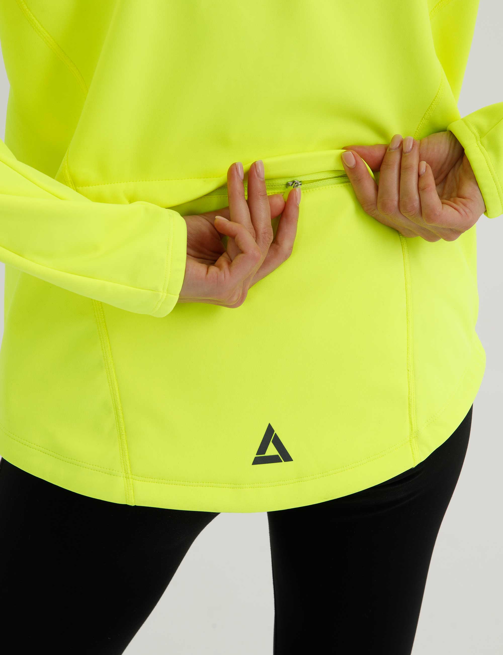 Chaqueta de invierno para mujer bicicleta-correr Softshell Thermojacke Línea Comfort Activa Neón