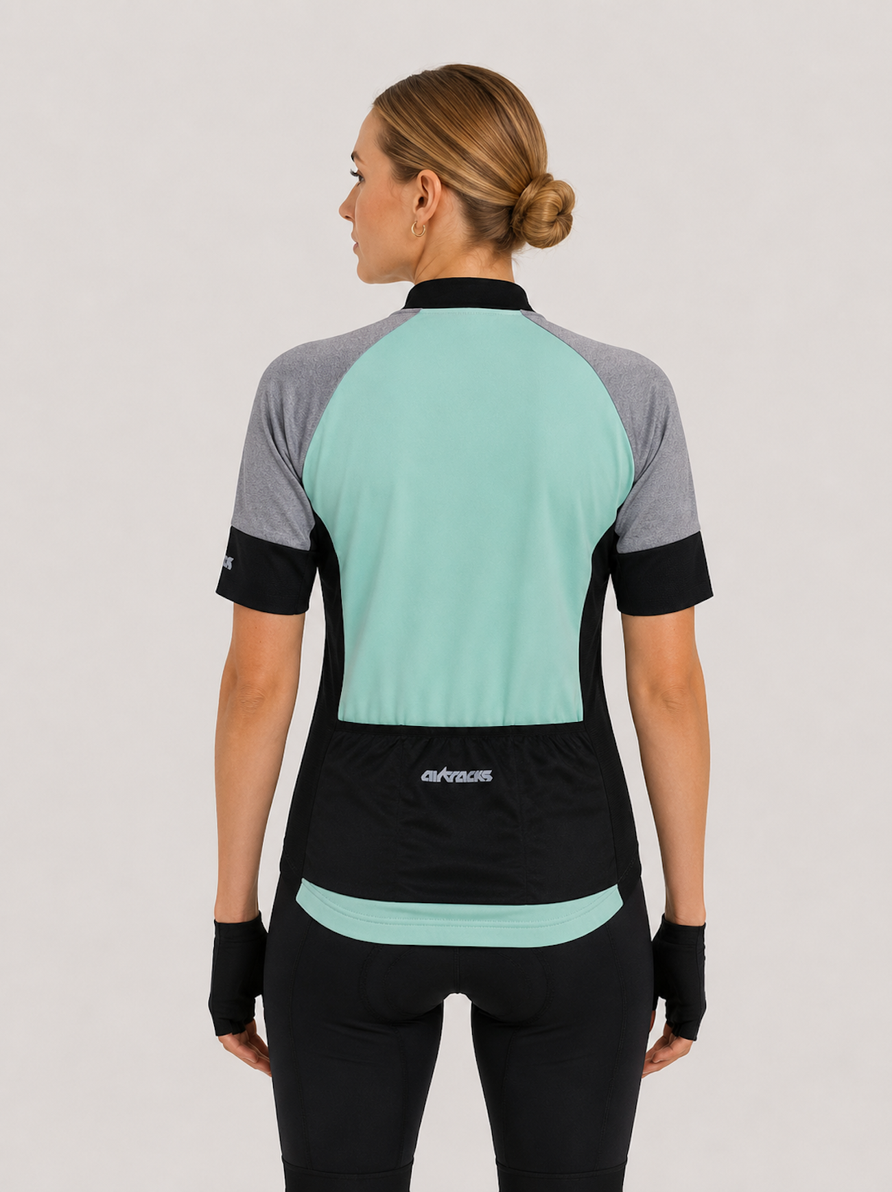 Jersey de vélo pour femmes courte courte par ligne bleu