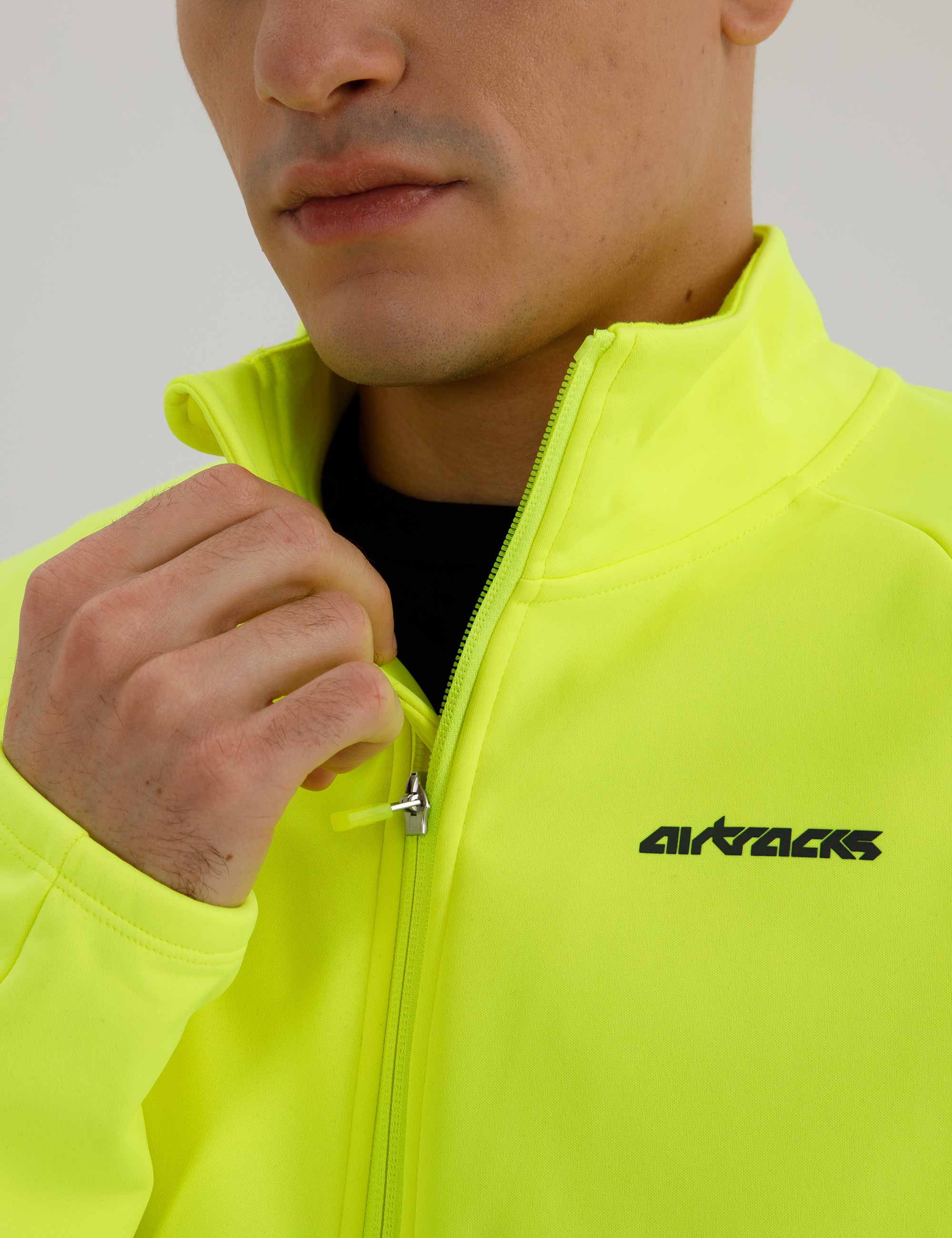 Chaqueta de invierno para hombre bicicleta-correr Softshell Thermojacke Línea Comfort Activa Neón
