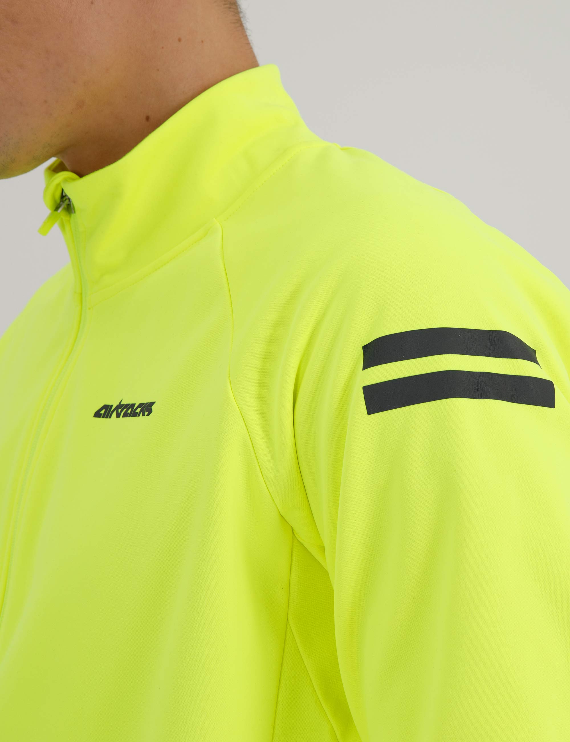 Chaqueta de invierno para hombre bicicleta-correr Softshell Thermojacke Línea Comfort Activa Neón