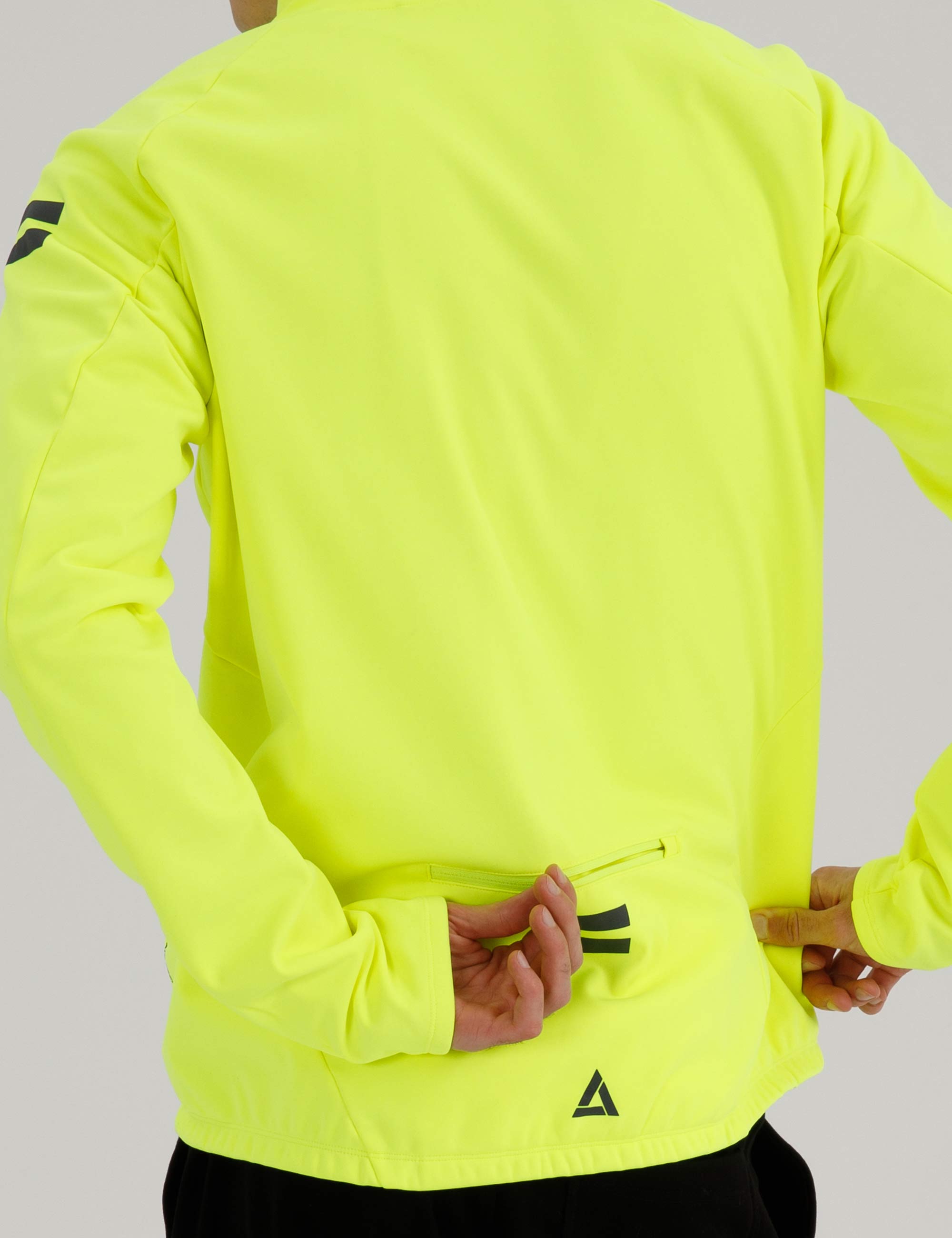 Chaqueta de invierno para hombre bicicleta-correr Softshell Thermojacke Línea Comfort Activa Neón