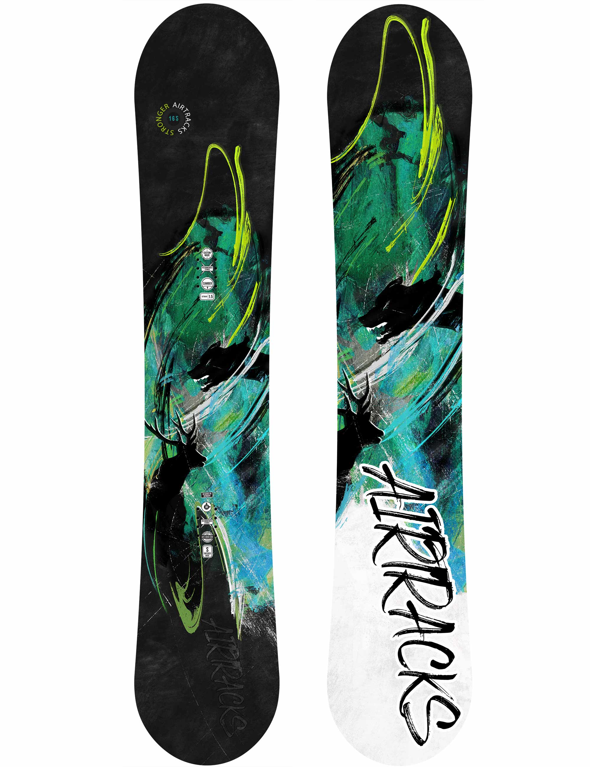 Set de Snowboard Hombre: Tabla Stronger Wide + Fijaciones Master L + Bolsa SB