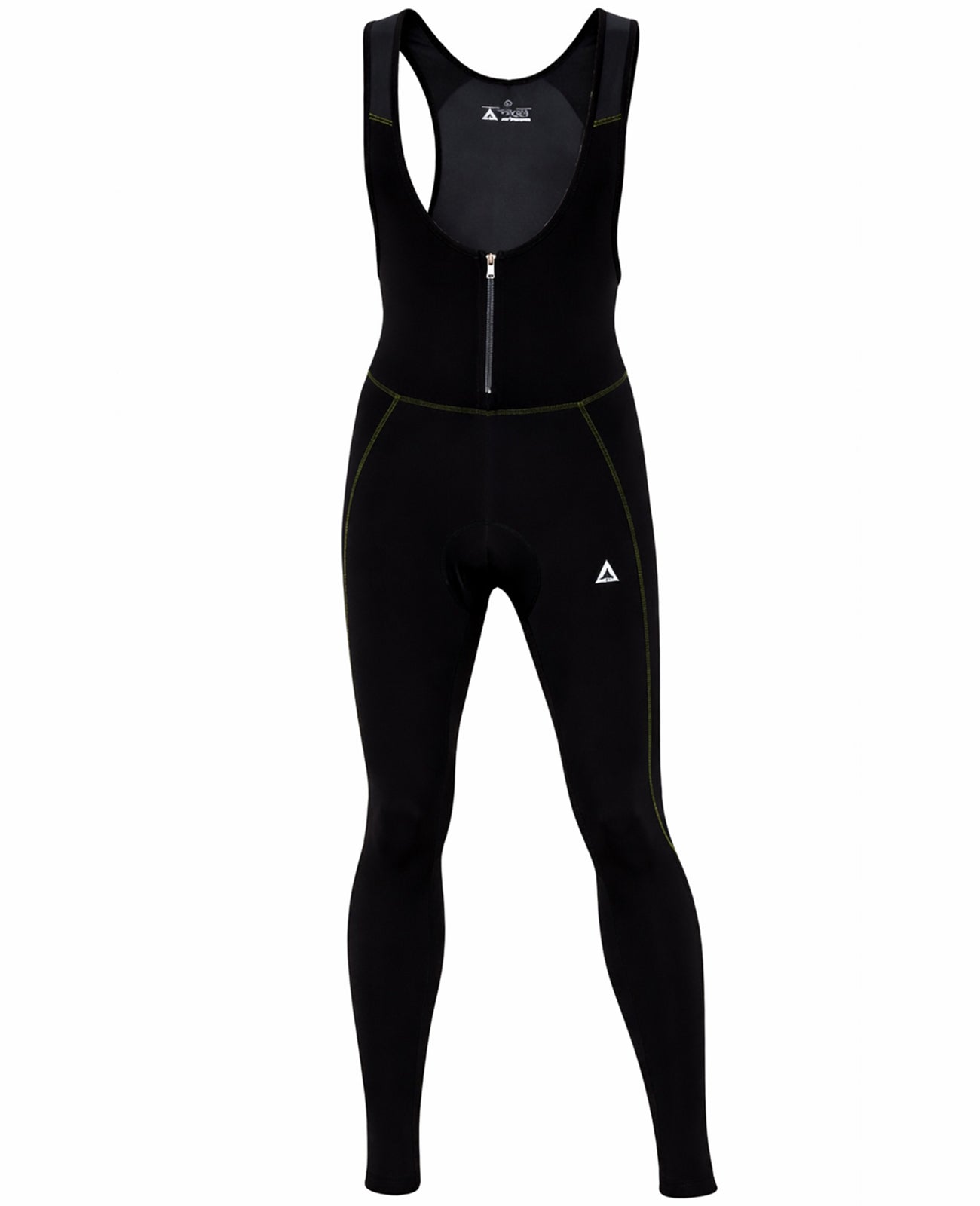 Men's thermal bicycle pants long carrier pants comfort line black neon