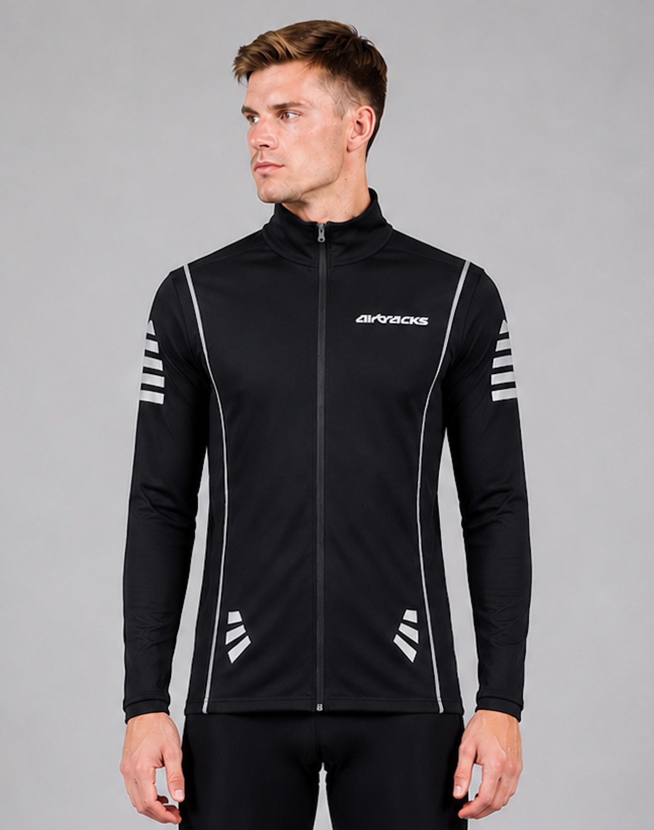 Ermo Thermo Radtrikot Pro Black Silver