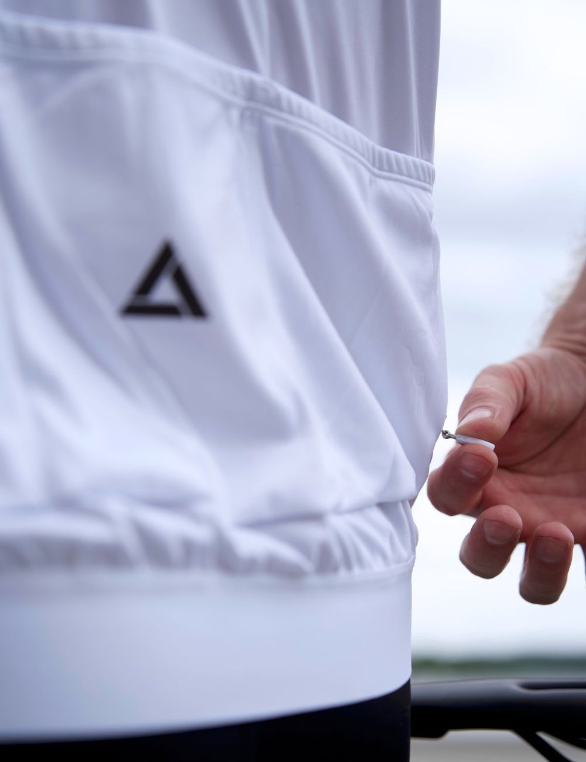 Herenfiets jersey short -sleeved fietspersy air tech ii White