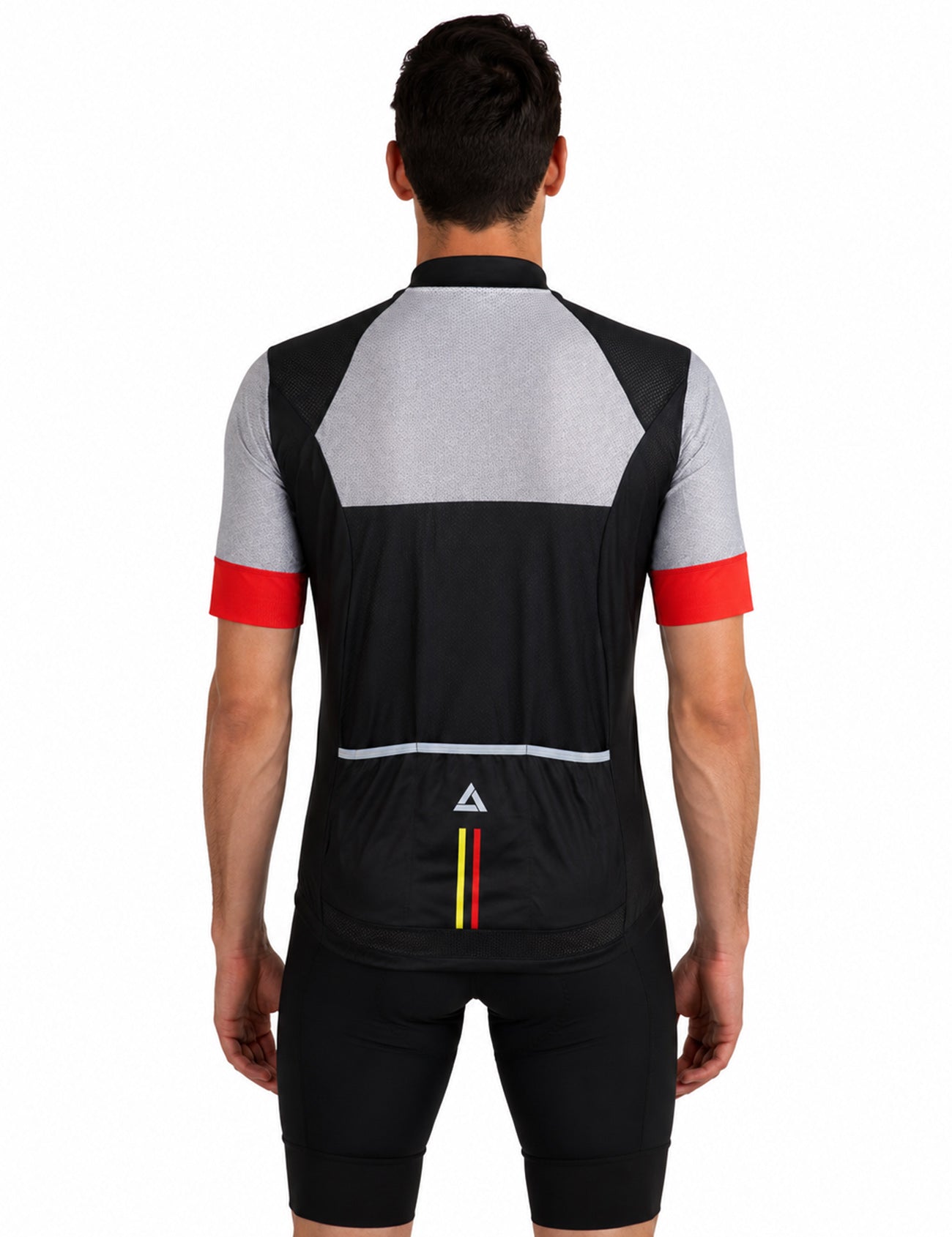 Fietsjersey met een fietsen van heren met korte mouwen per teamlijn III Black-Gray