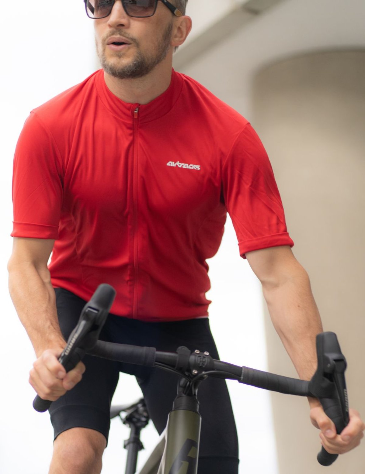 Herenfiets jersey short -sleeveved fiets jersey air tech ii rood