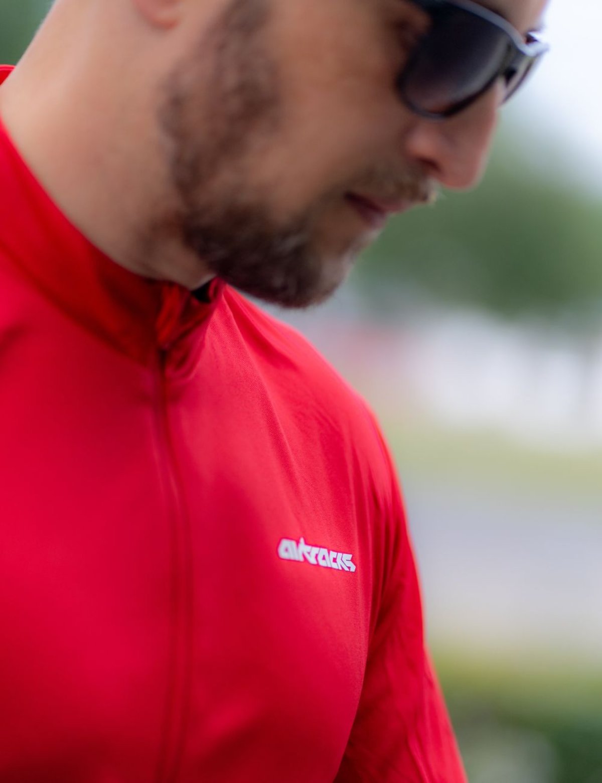 Herenfiets jersey short -sleeveved fiets jersey air tech ii rood