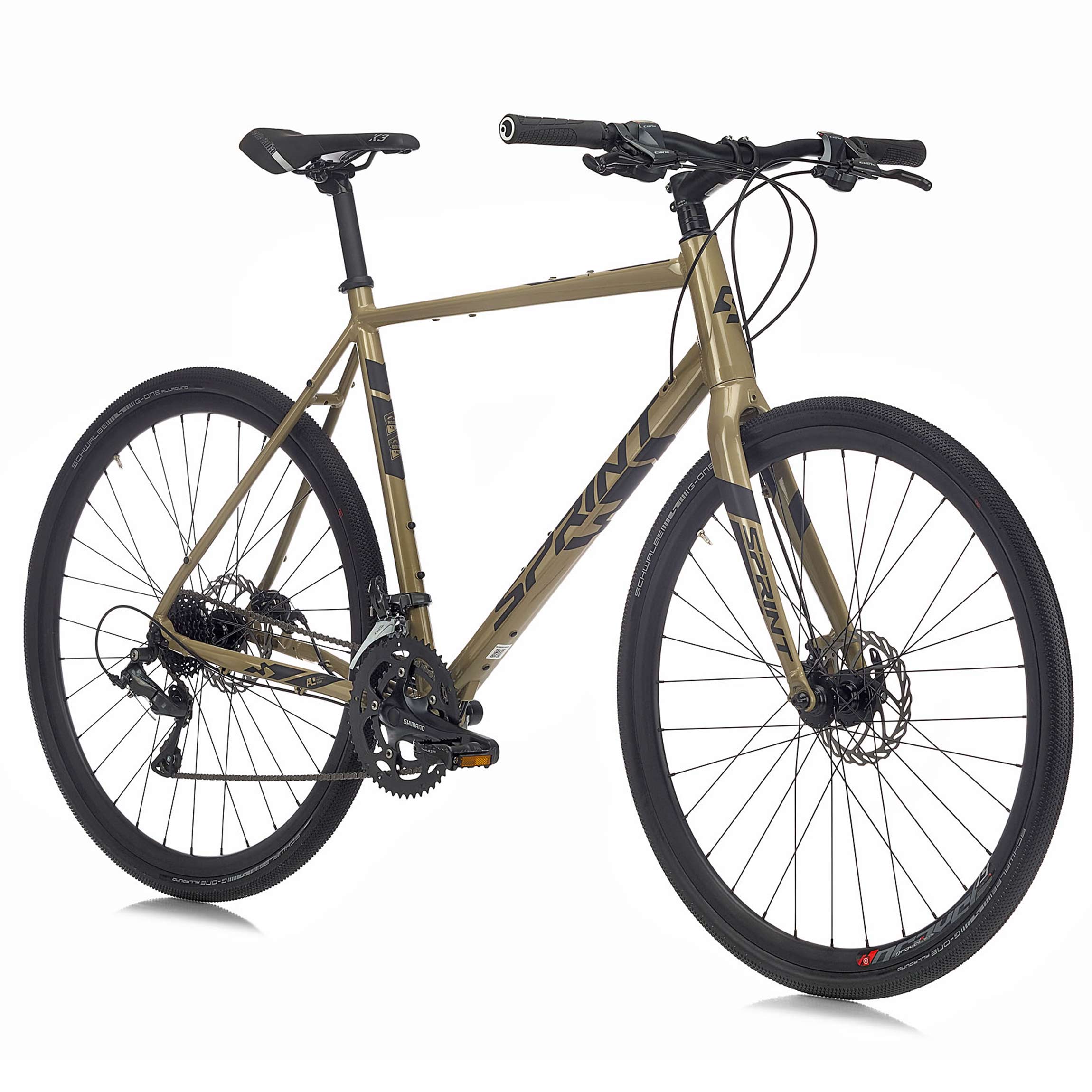 28" Heren Gravel Bike WHISPER PLUS Flatbar Fiets – 2 x 8 versnellingen Shimano Claris RD-R2000