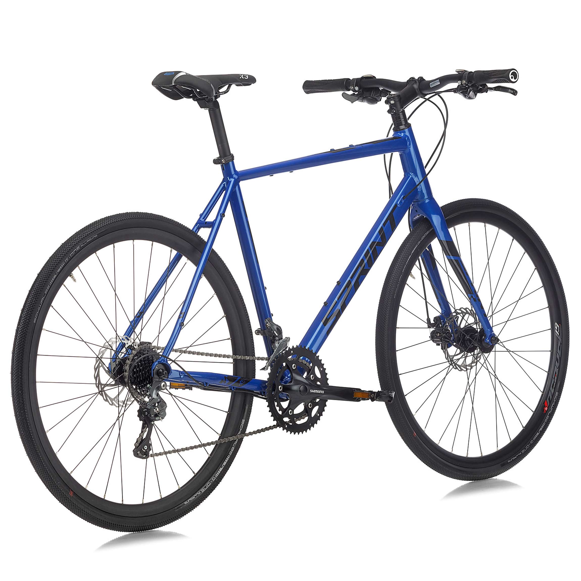28" Vélo gravel homme WHISPER PLUS guidon plat transmission Shimano Claris RD-R2000 2 x 8 vitesses 