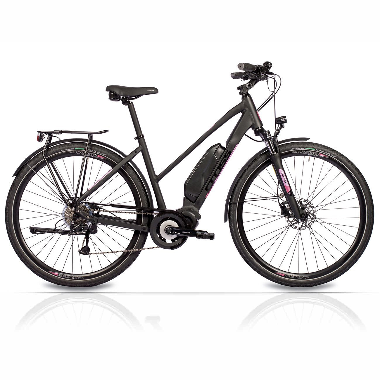 28" E-bike voor dames Trekkingfiets V-TRON SHIMANO STEPS E-5000 418 Wh 9 x VERSNELLING SHIMANO RD-T3000