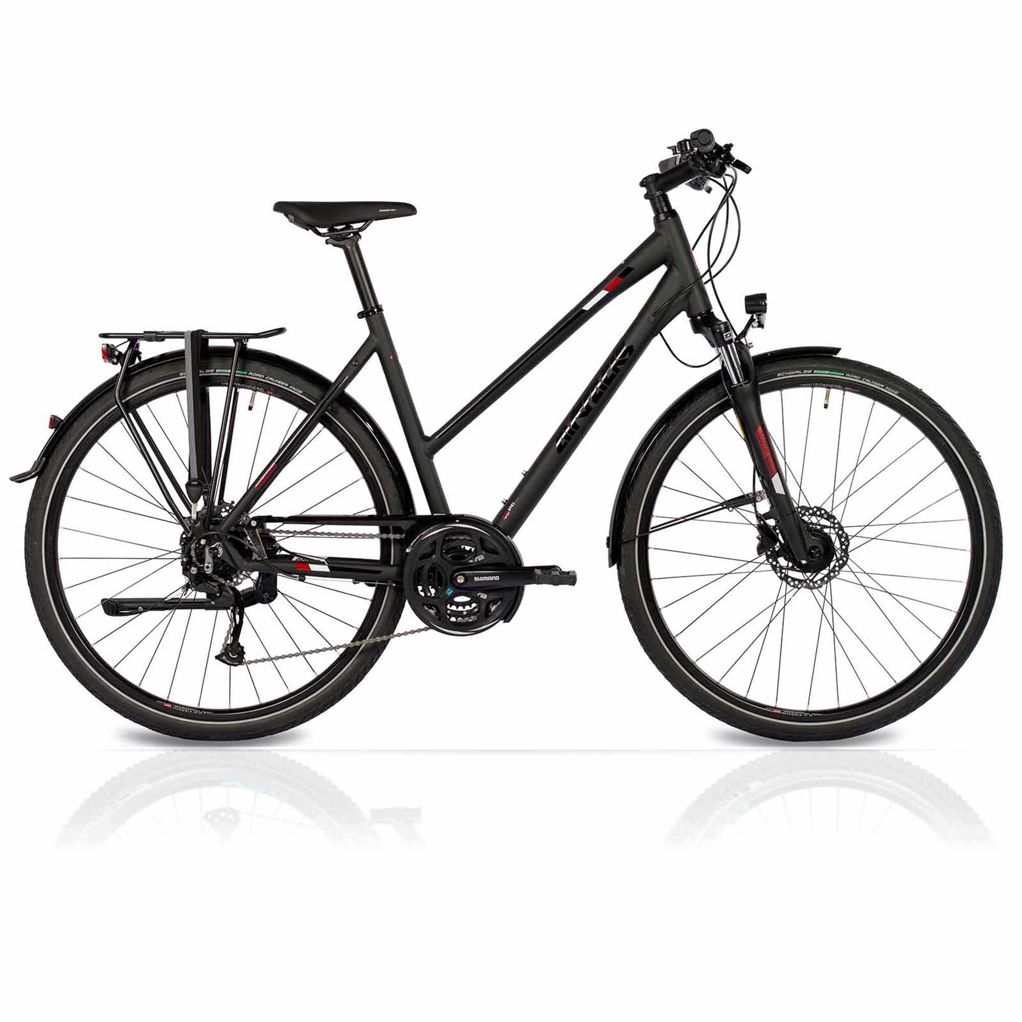 28" Trekkingfiets voor dames TR.2830L Trekkingfiets 24 versnellingen Shimano Alivio RD-M3100 SGS Shadow