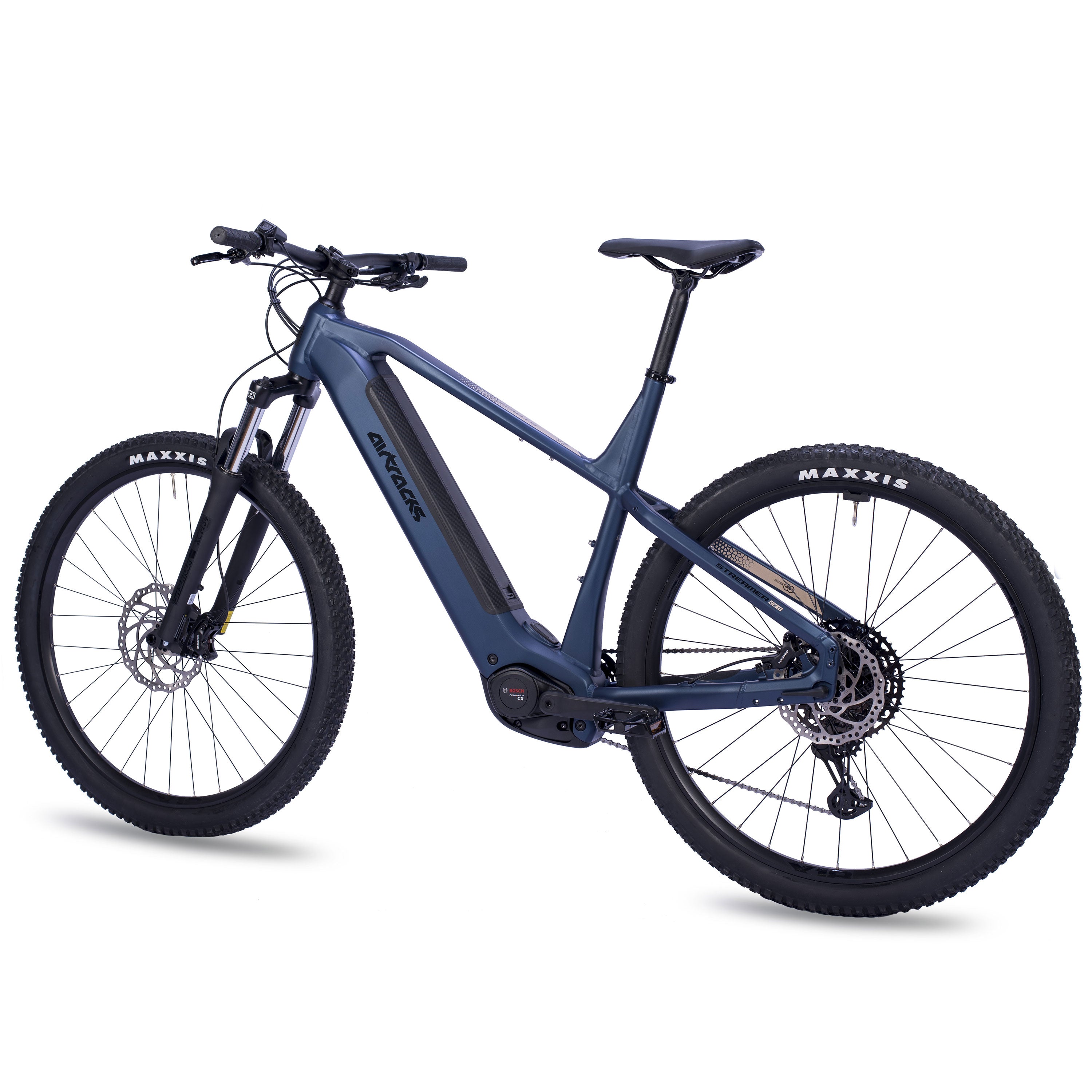 29" VTT électrique homme STREAMER CX11 BOSCH PERFORMANCE LINE CX (GEN 5) Smart System POWERTUBE 600 Wh 11 vitesses SHIMANO XT RD-M8310 Bleu 