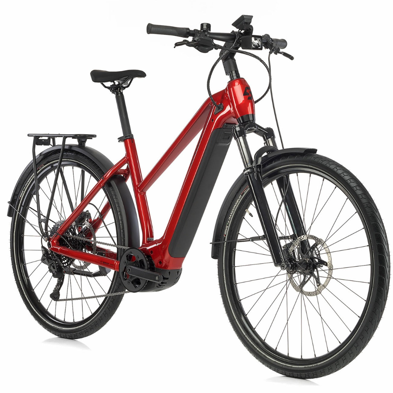29" Dames E-SUV MTB VAYRON M 4.0 BOSCH PERFORMANCE LINE CX Smart System POWERTUBE 750 Wh 12 VERSNELLINGEN SHIMANO SLX RD-M7100-SGS Rood