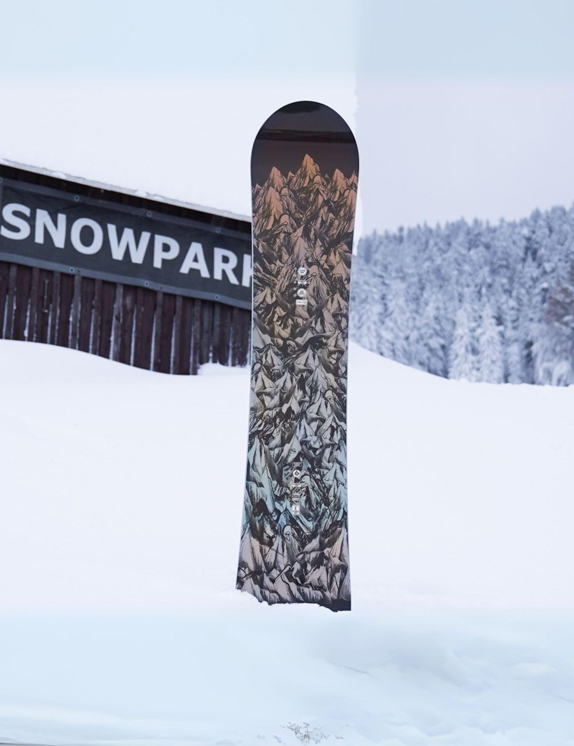 Heren snowboard MOUNTAIN LINES Zero Rocker Wide