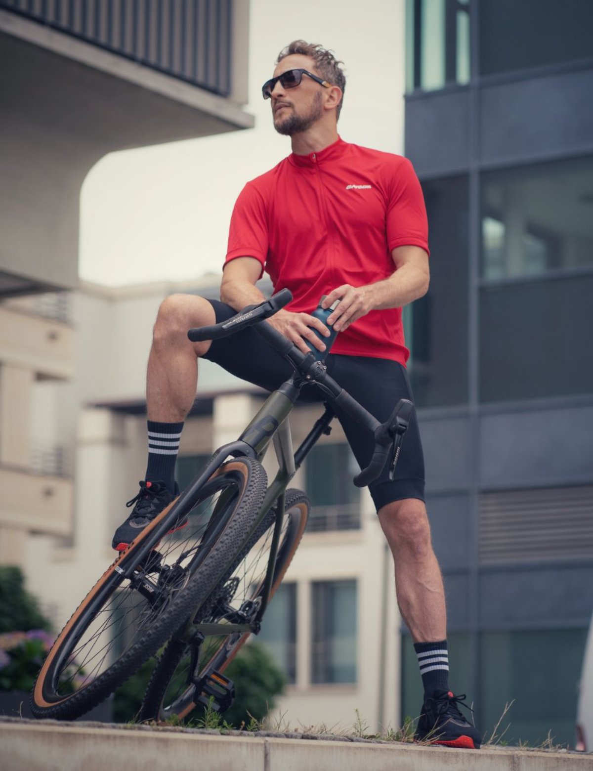 Herenfiets jersey short -sleeveved fiets jersey air tech ii rood