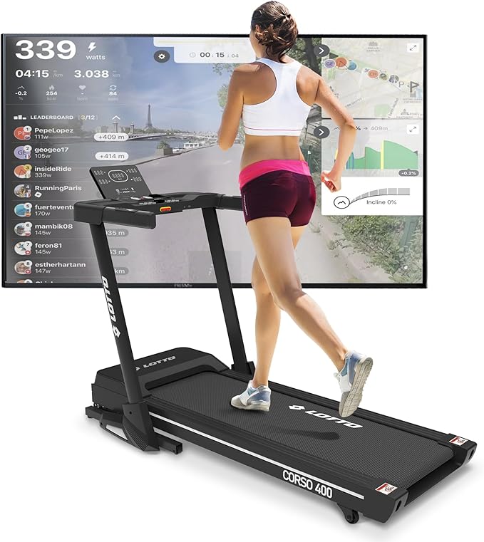 Lotto Corso 400 treadmill foldable electrically up to 120 kg Bluetooth 1-16km/h