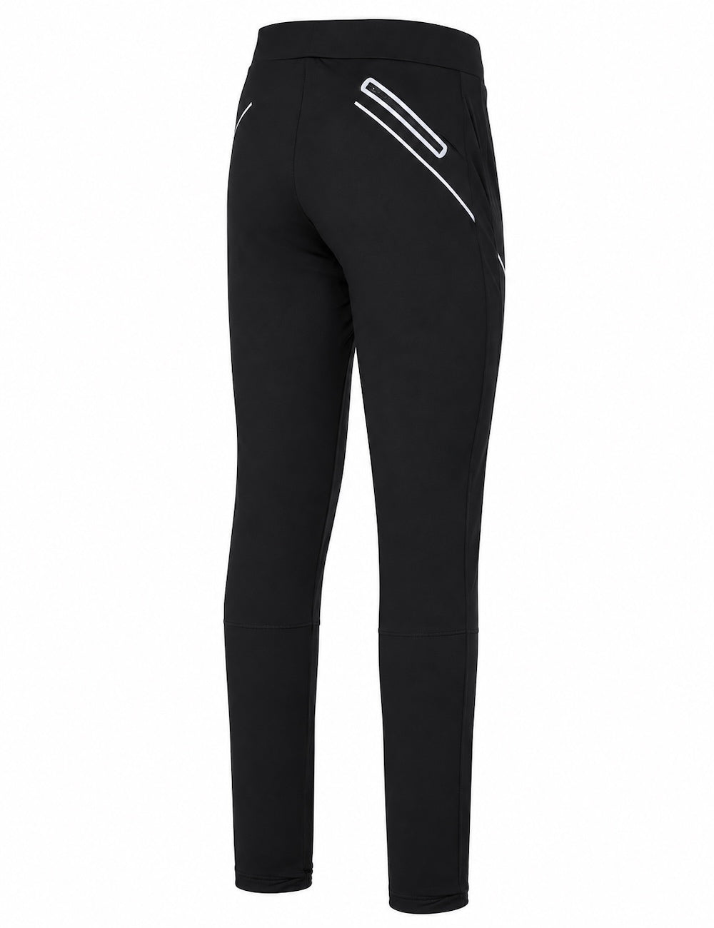 Uomini thermo inverno pantaloni da corsa lunghi per linea neri