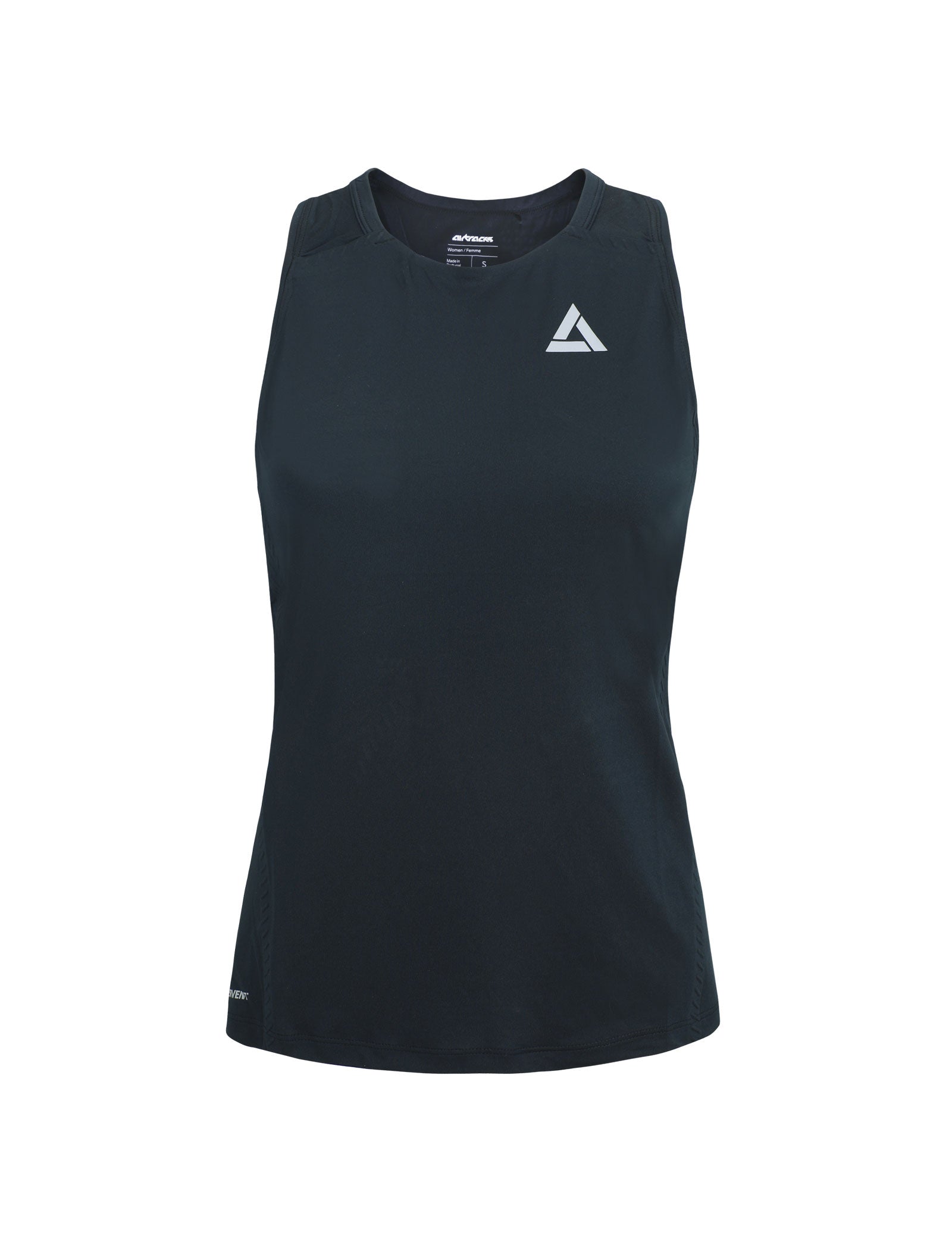 Maglia da corsa funzionale donna senza maniche Pro Line Nera