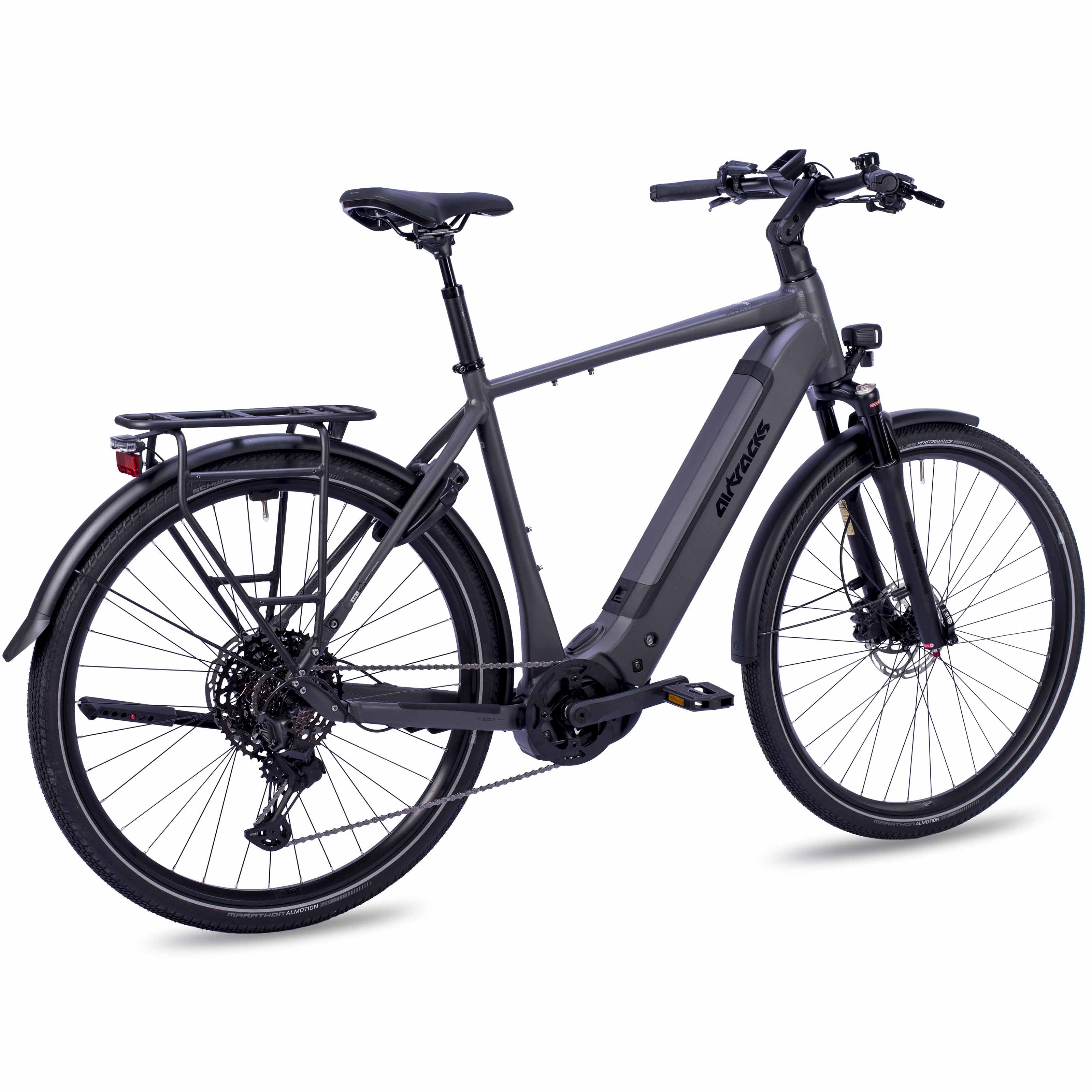 28" Men's E-Bike Trekking Bicycle TERRA TR1 BOSCH Performance Line PX Smart System POWERTUBE 800 Wh 11-speed SHIMANO XT RD-M8130 SGS Black 