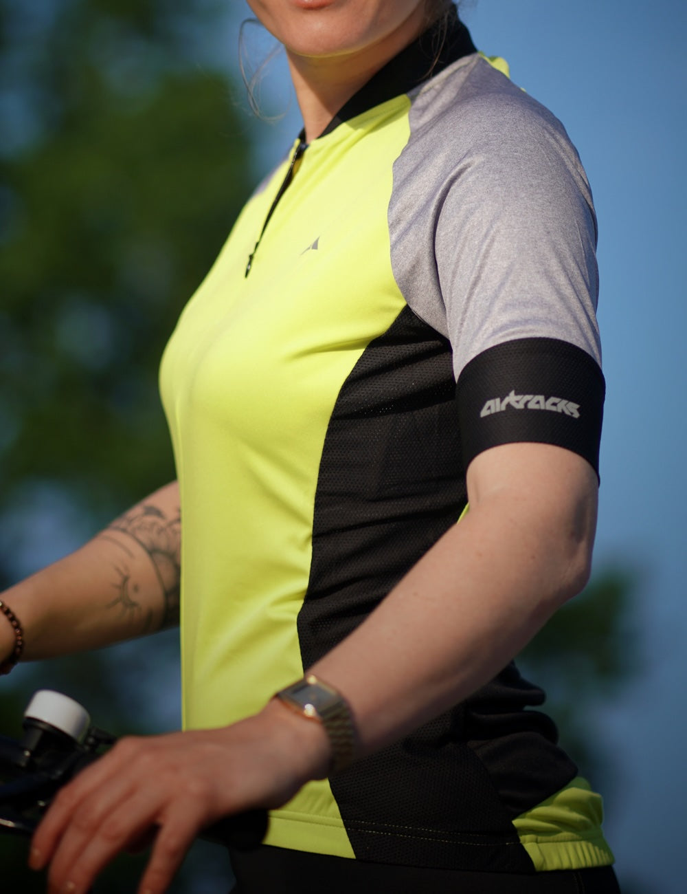 Damesfiets jersey set fietstrui per lijn + fietsbroek korte comfortlijn